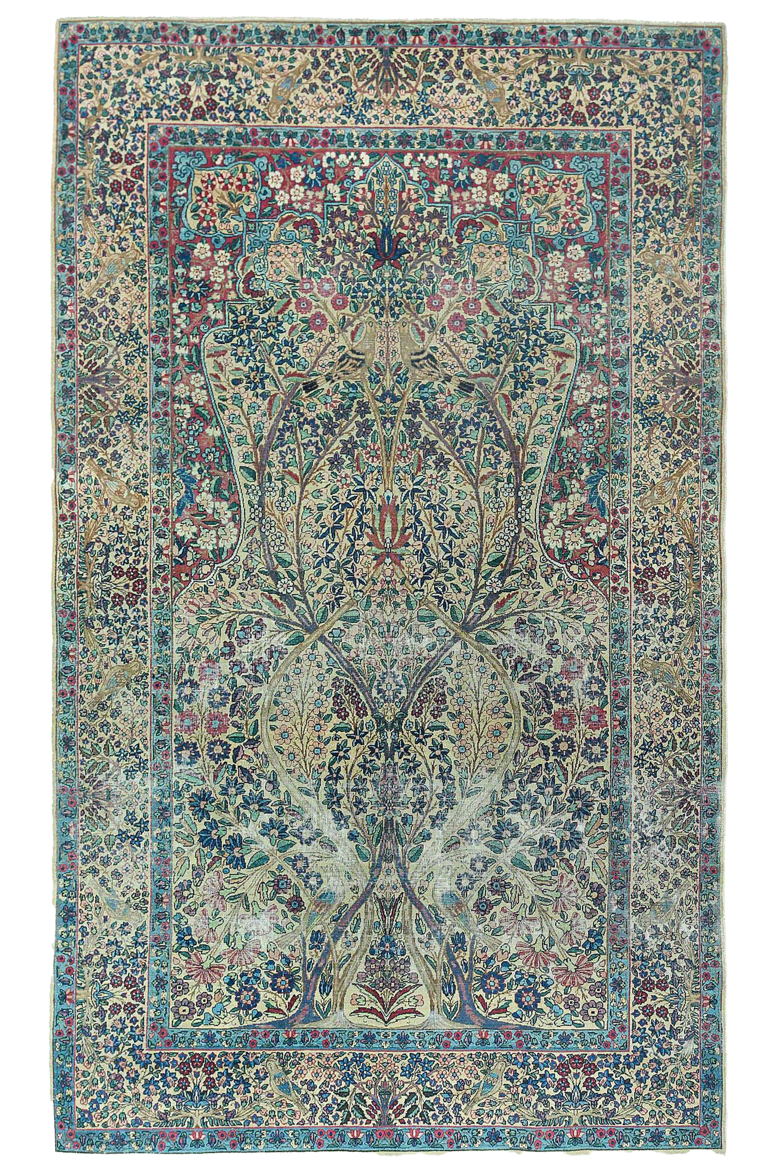 Antique Persian Kerman Traditional Rug 96772