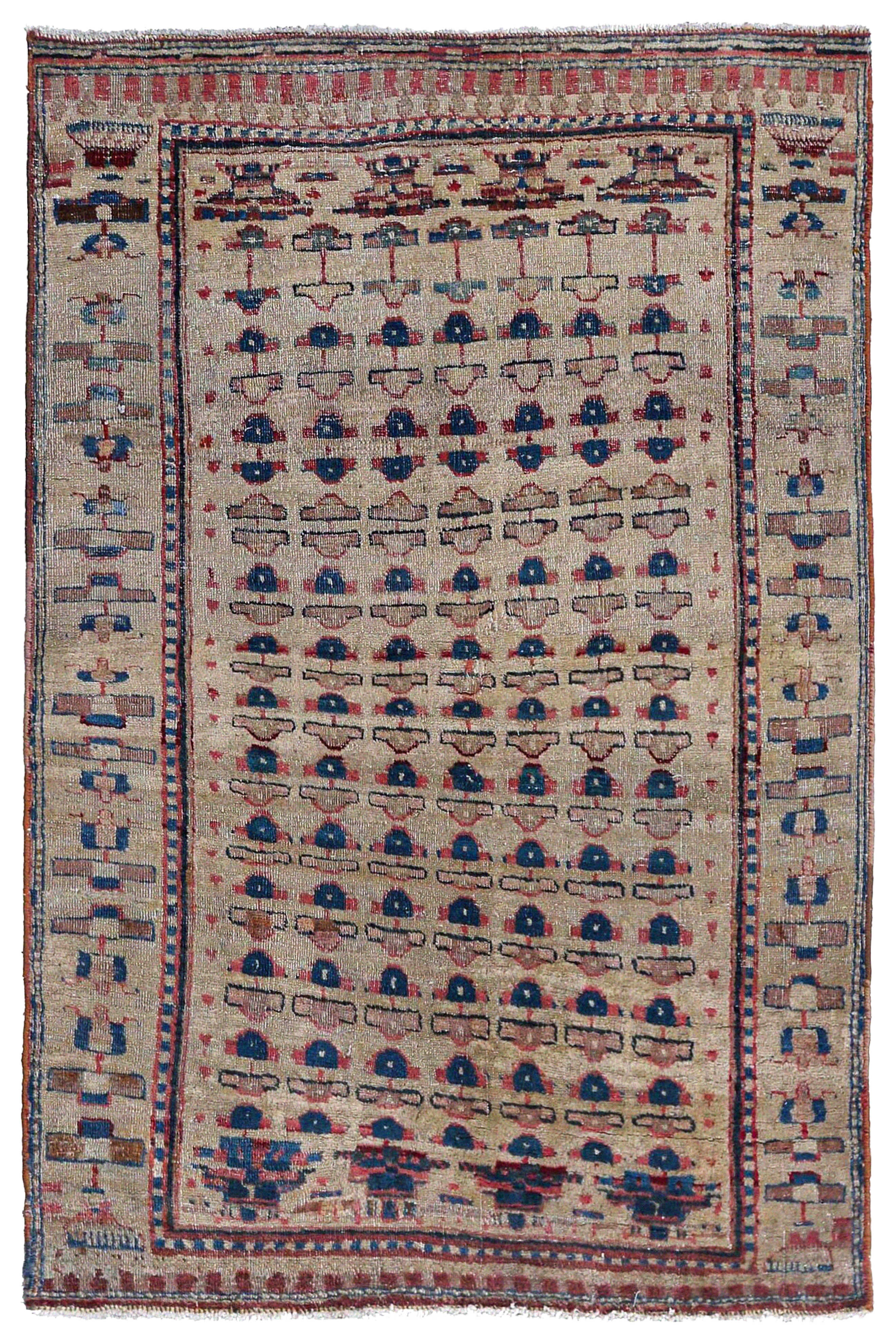 Antique Persian Azarbaijan Transitional Rug 96776