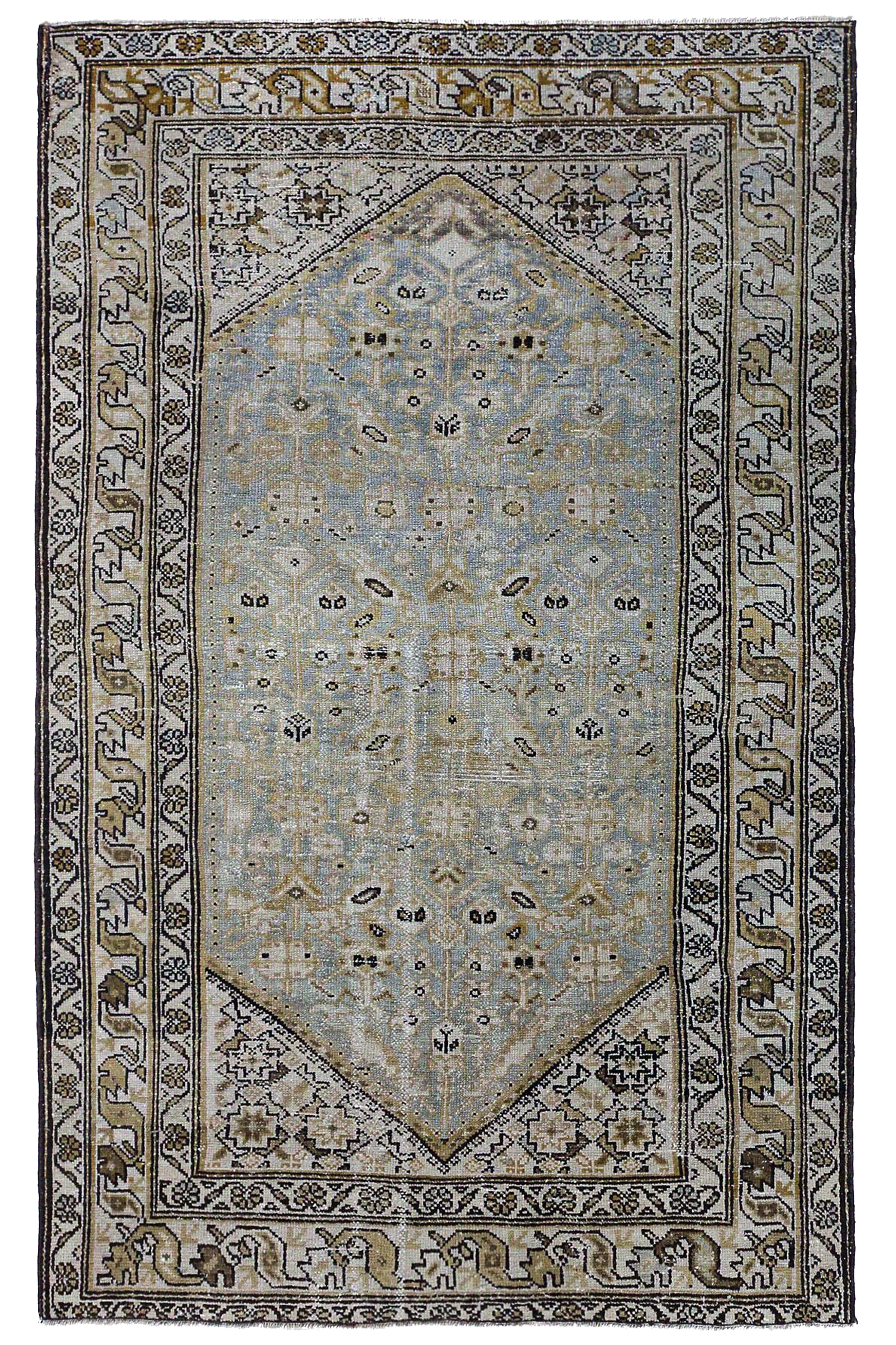 Antique Persian Malayer Traditional Rug 96780