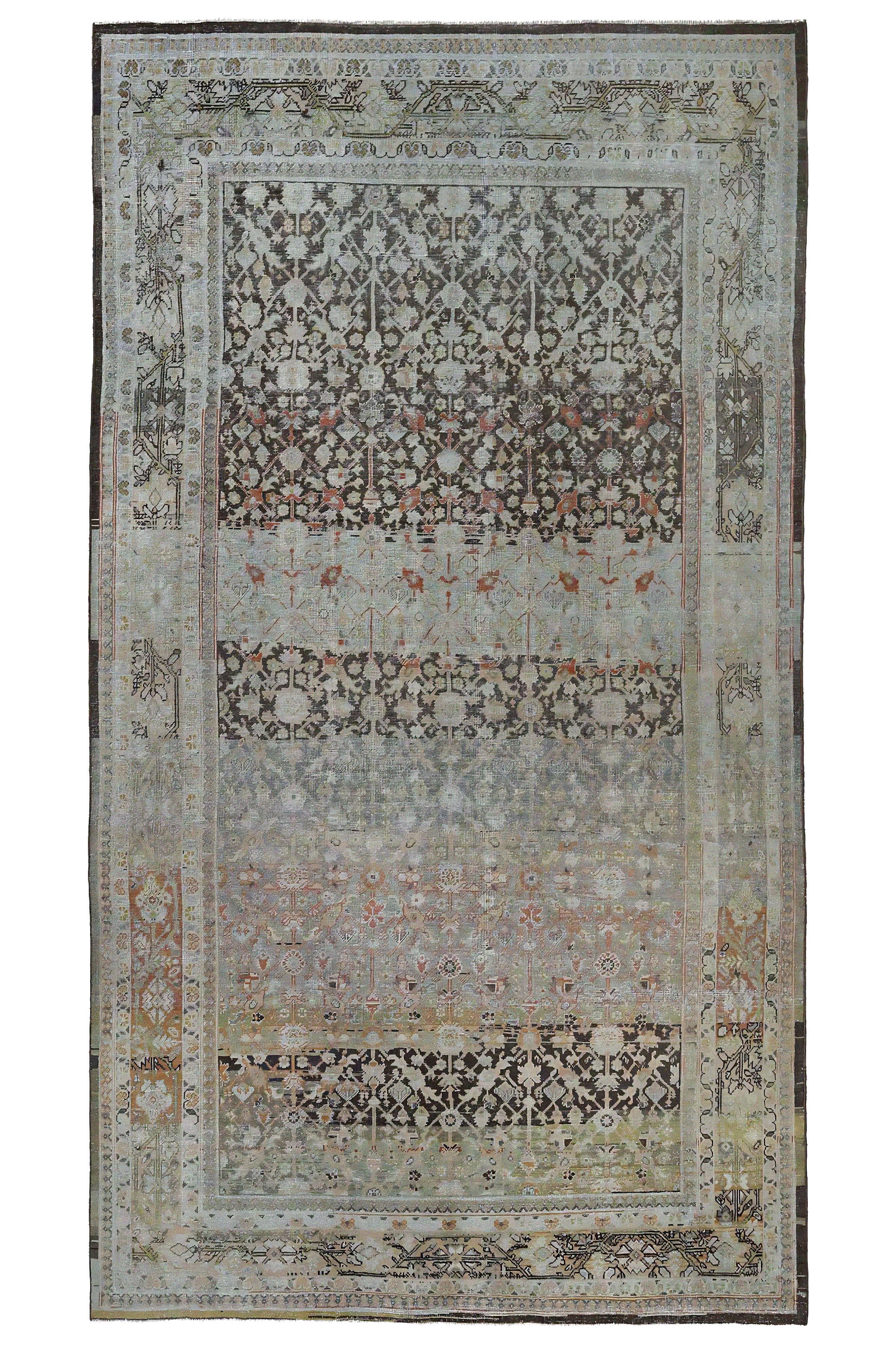 Antique Persian Mahal Transitional Rug 96785