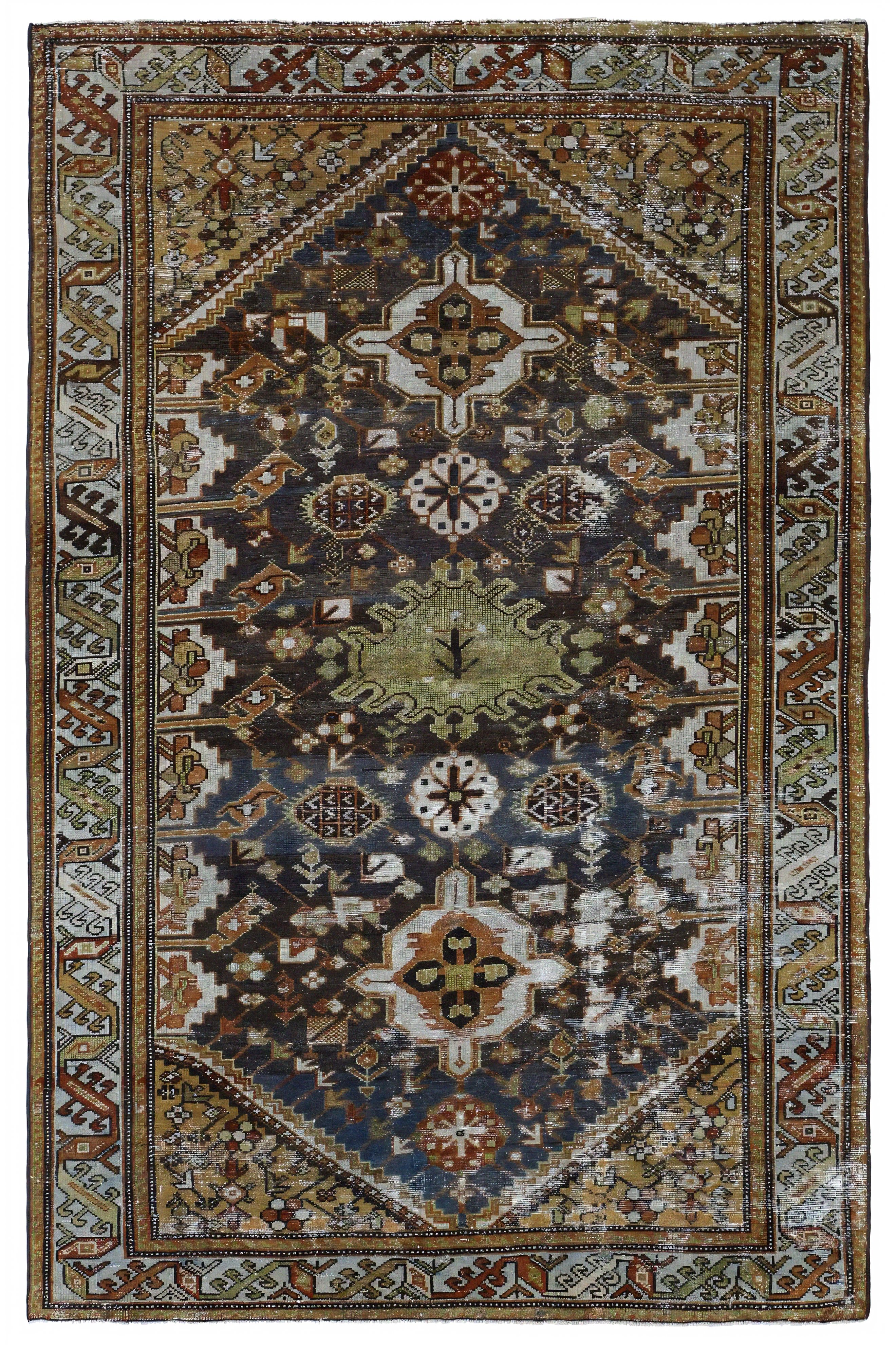 Antique Persian Bakhtiar Traditional Rug 96789