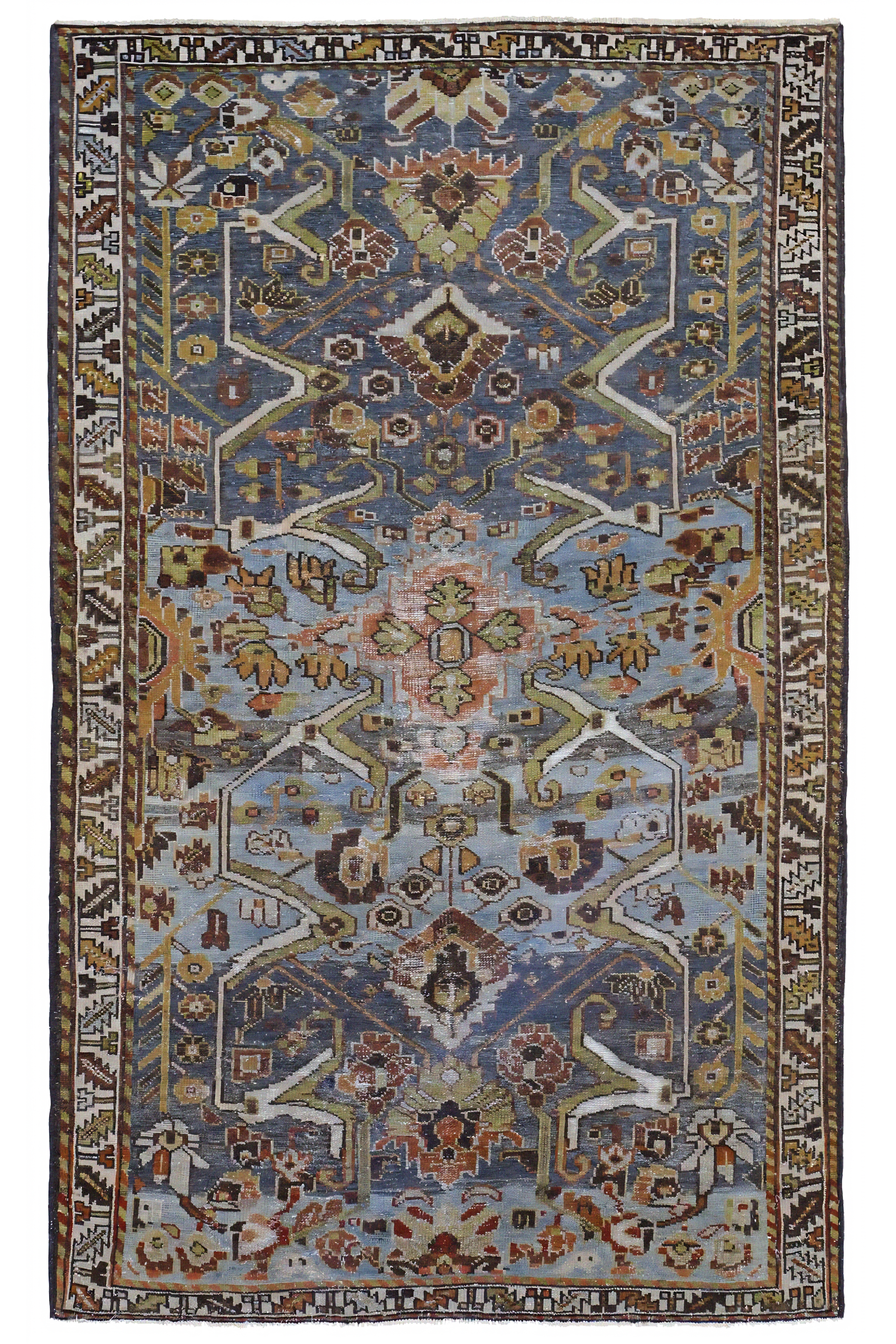 Antique Persian Bakhtiar Traditional Rug 96793