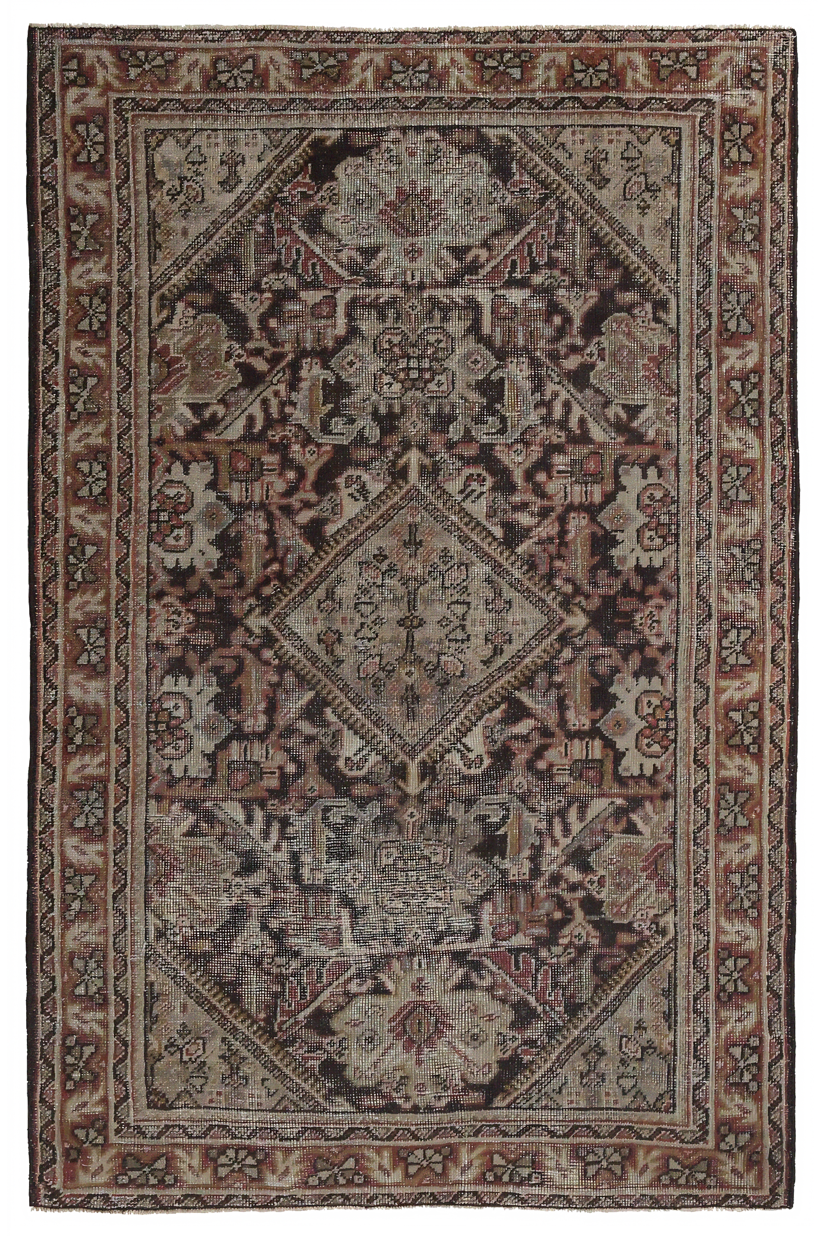 Antique Persian Mahal Traditional Rug 96797