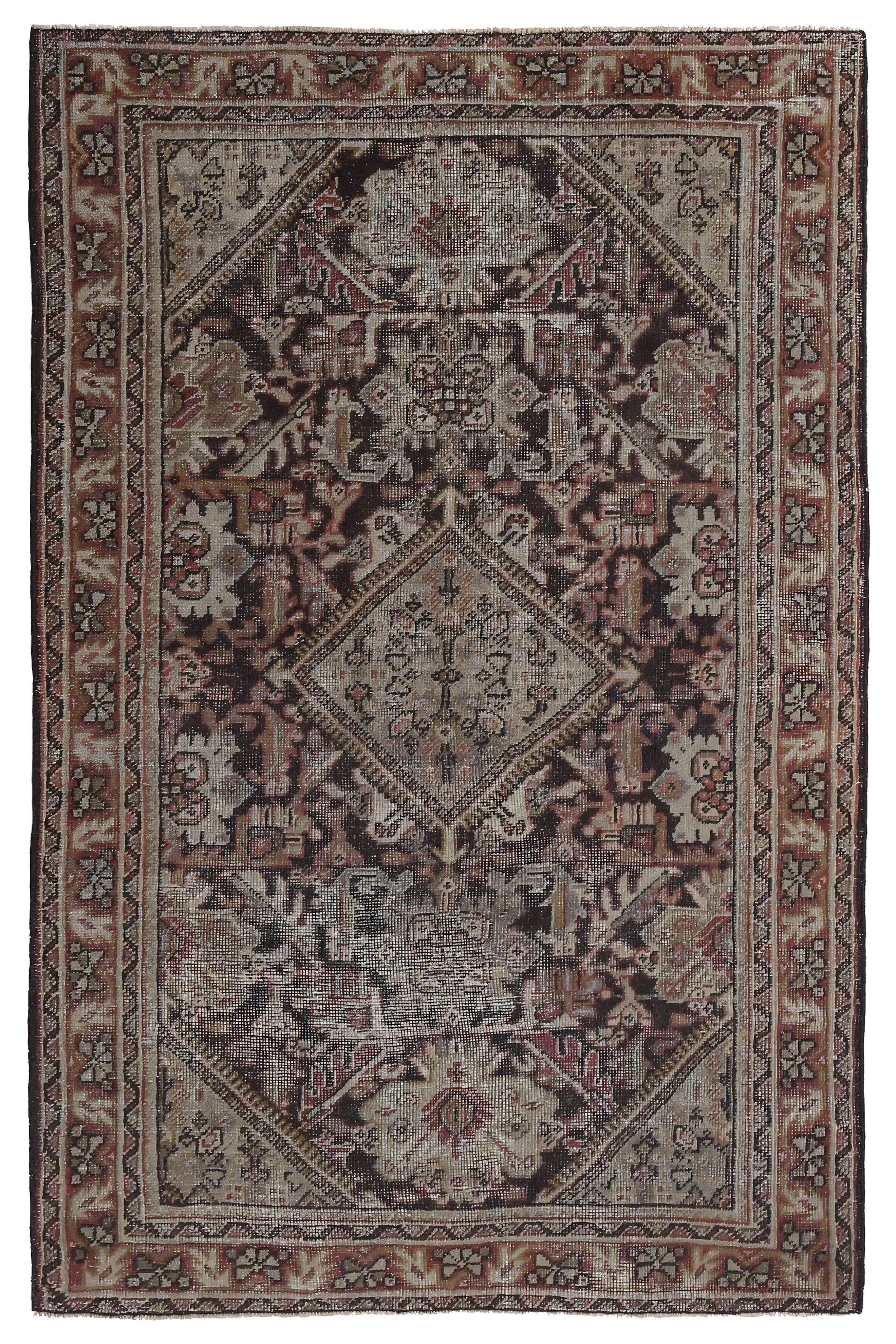 Antique Persian Malayer Traditional Rug 96799