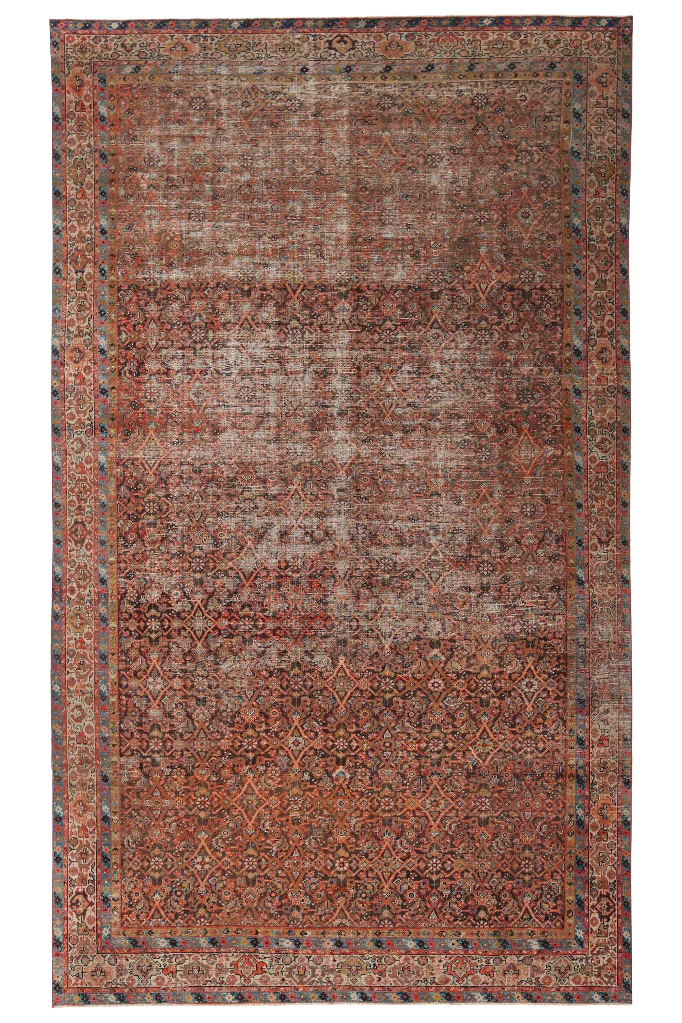 Antique Persian Malayer Traditional Rug 96818