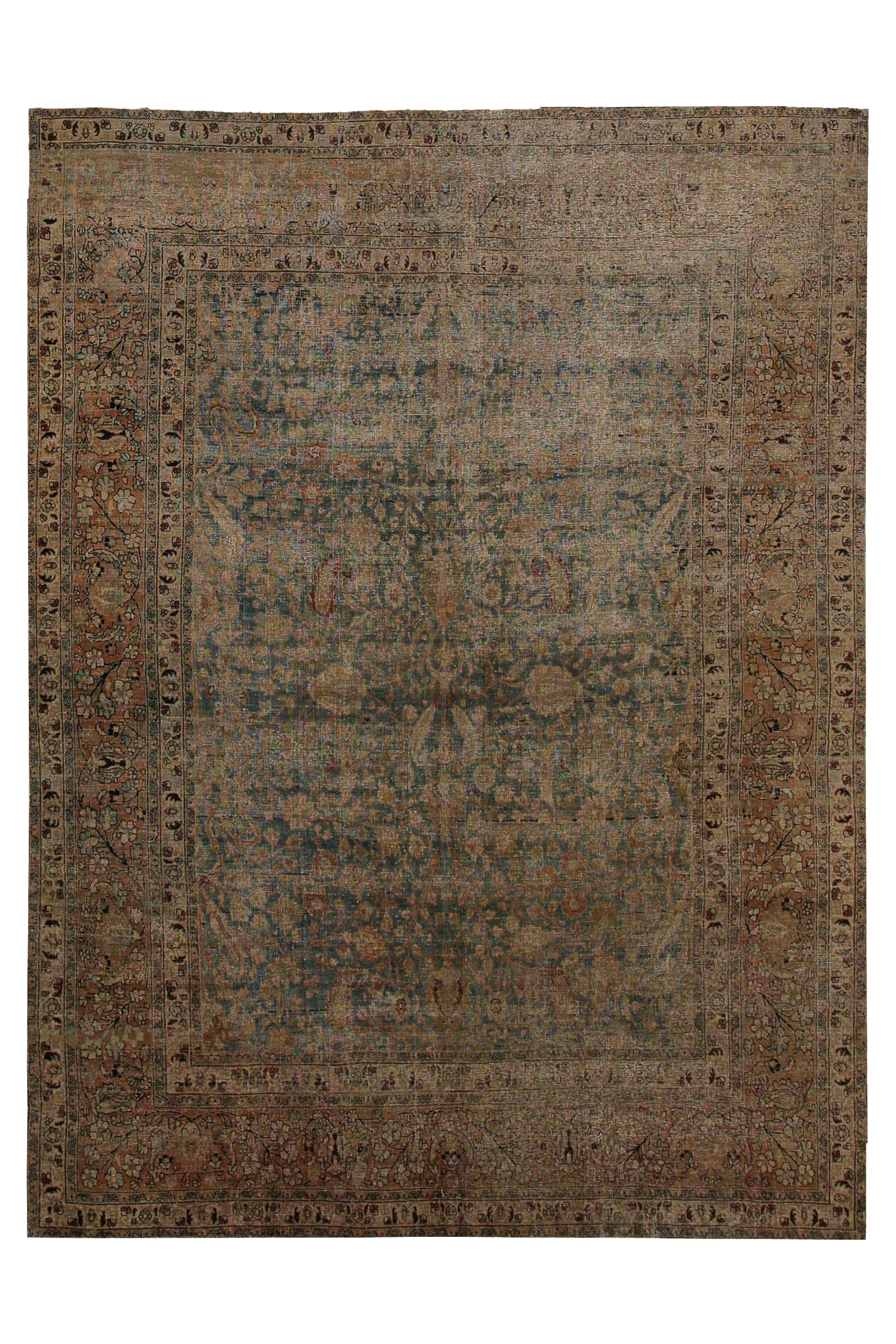 Antique Persian Mashad Traditional Rug 96822