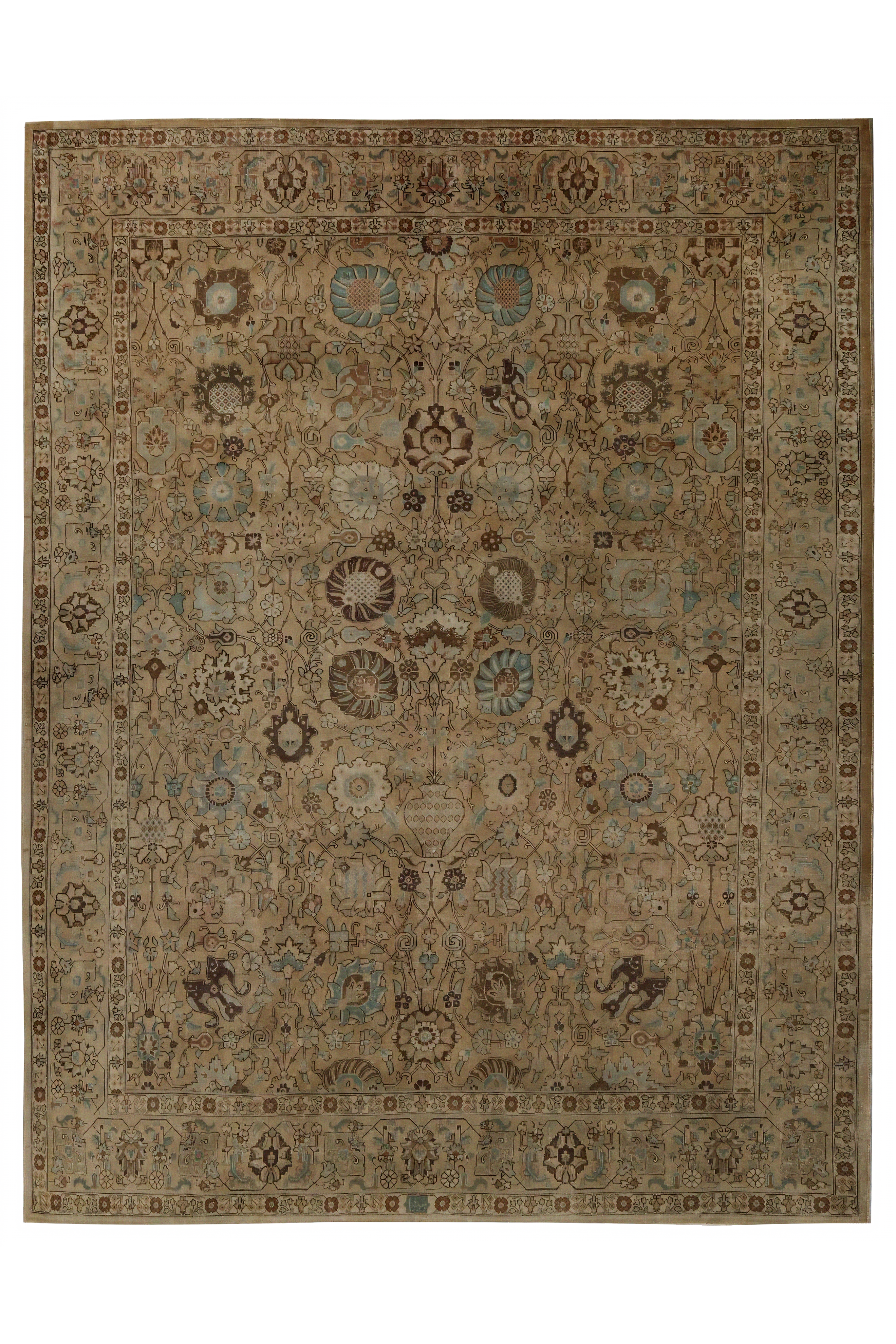 Antique Persian Tabriz Traditional Rug 96827