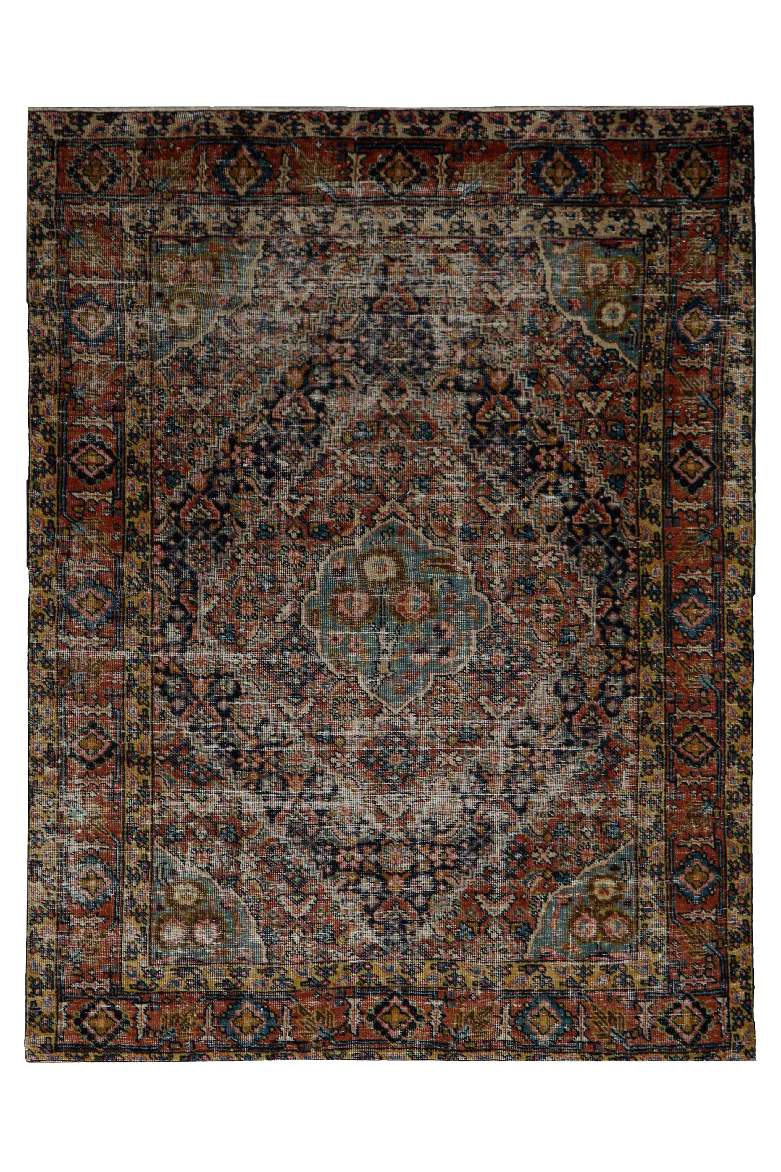 Antique Persian Tabriz Traditional Rug 96831