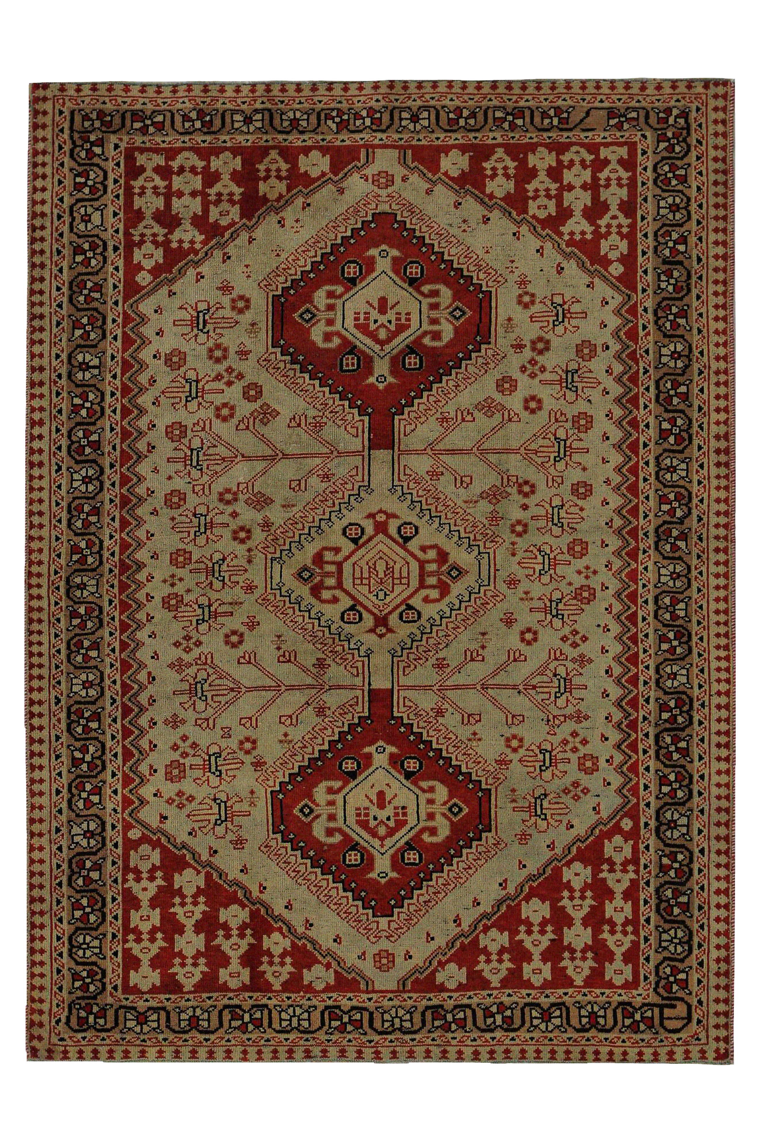 Antique Persian Shiraz Traditional Rug 96832