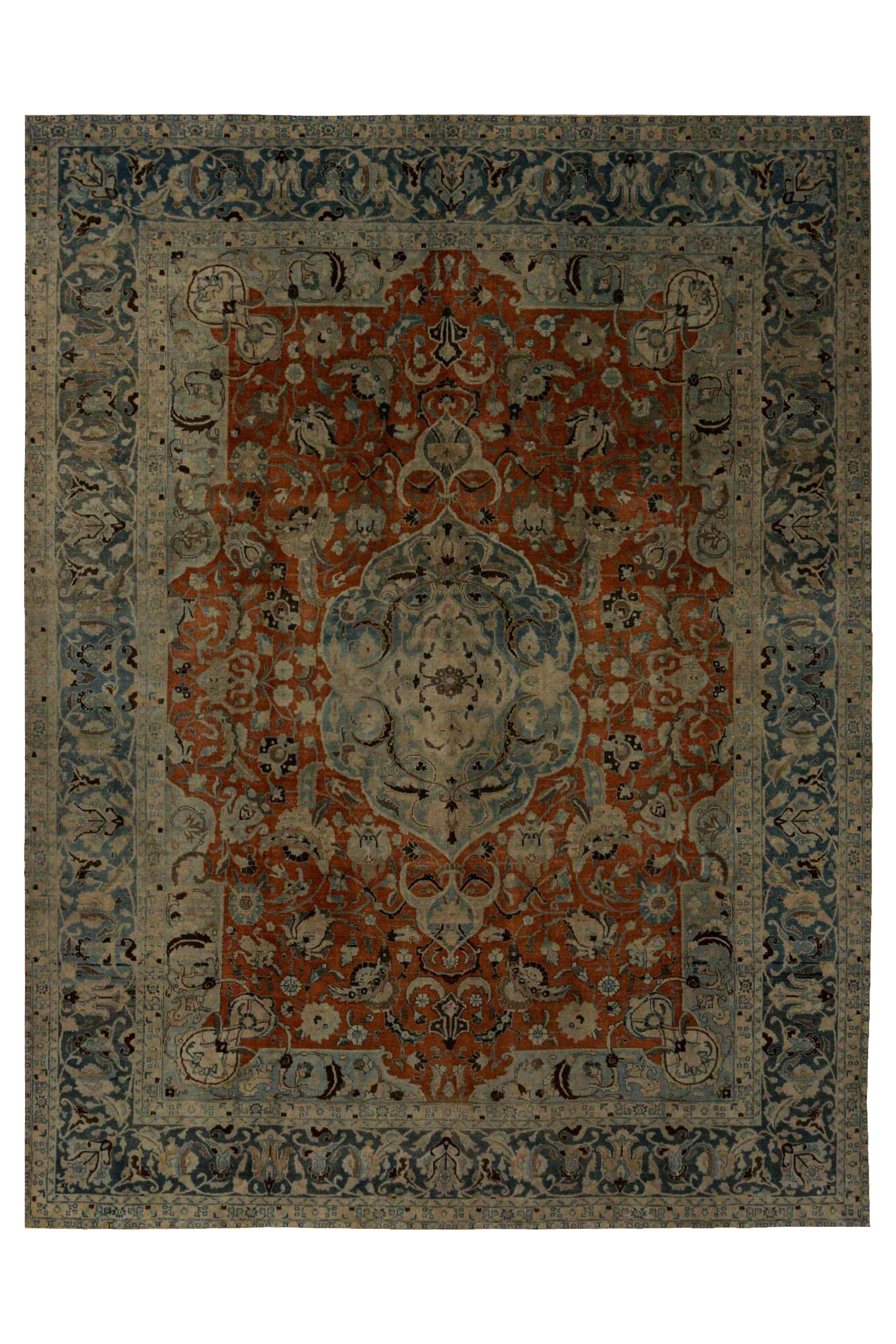 Antique Persian Tabriz Traditional Rug 96833