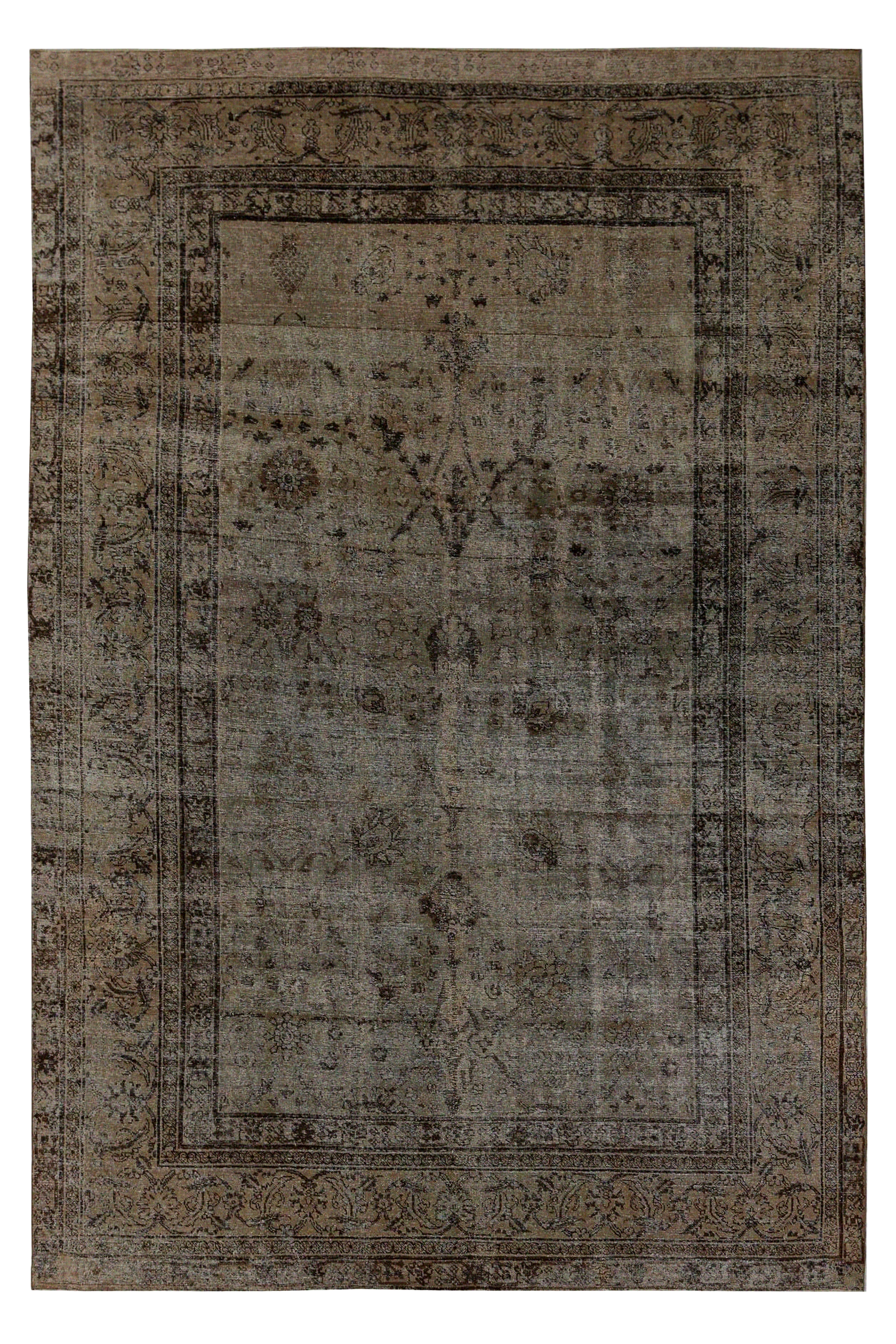 Antique Persian Tabriz Traditional Rug 96834