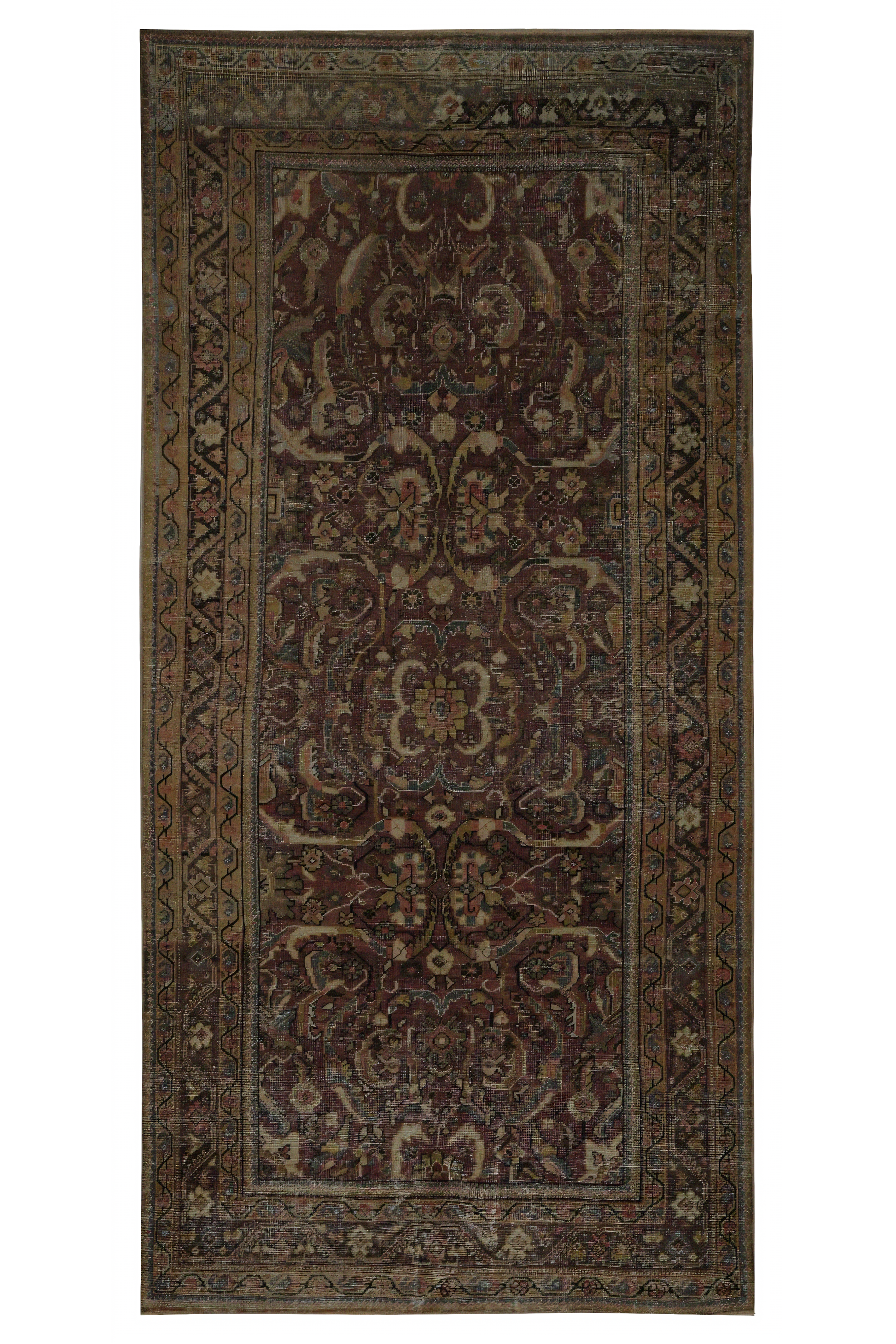 Antique Persian Mahal Traditional Rug 96844