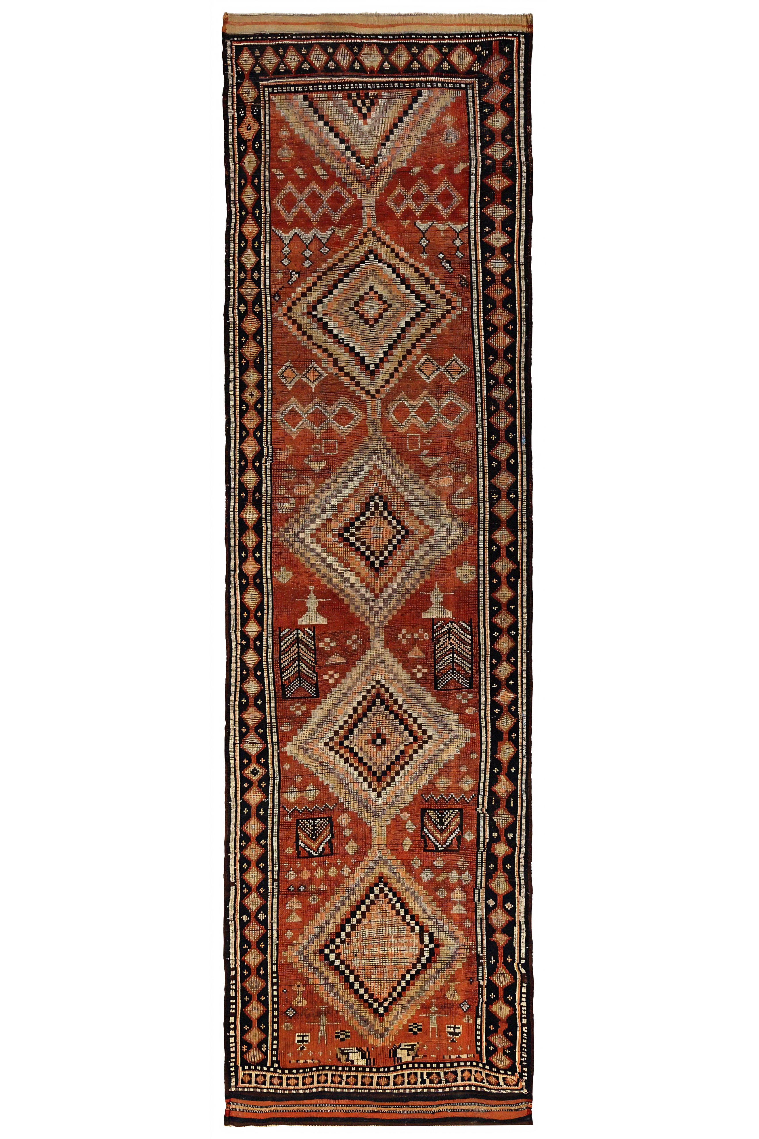 Antique Persian Shiraz Traditional Rug 96855