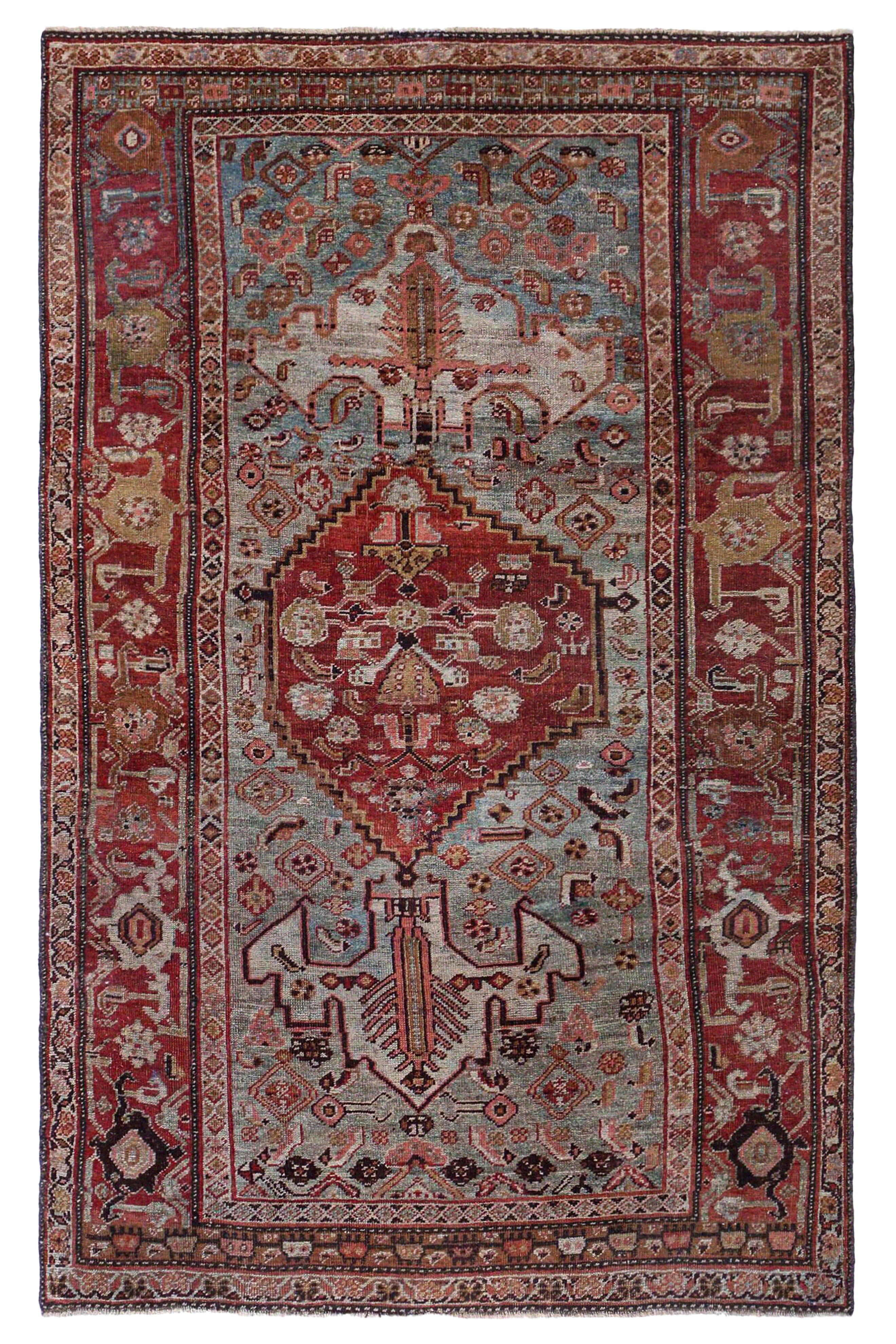 Antique Persian Bijar Traditional Rug 96856