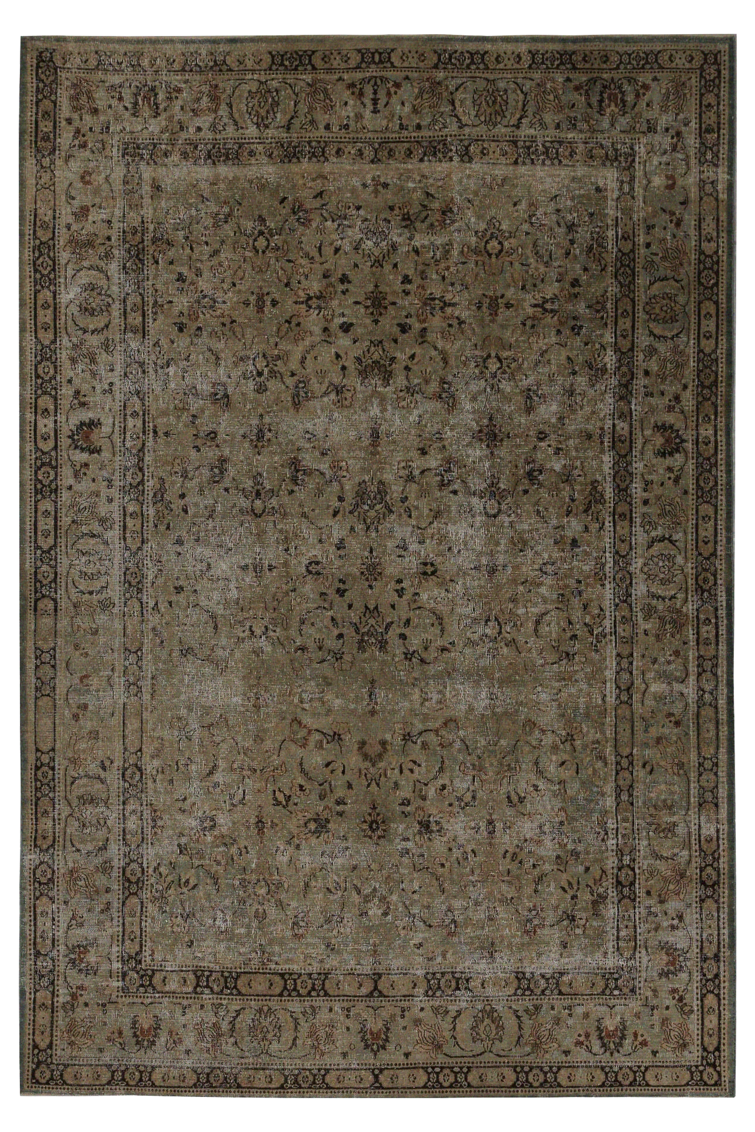 Antique Persian Mashad Traditional Rug 96870