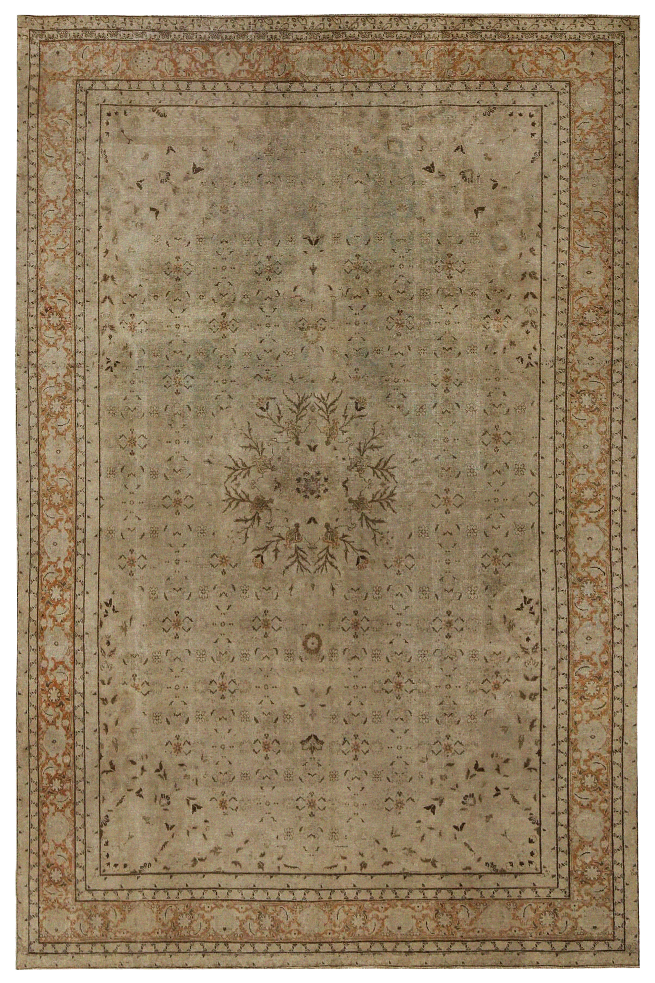 Antique Persian Tabriz Transitional Rug 96871