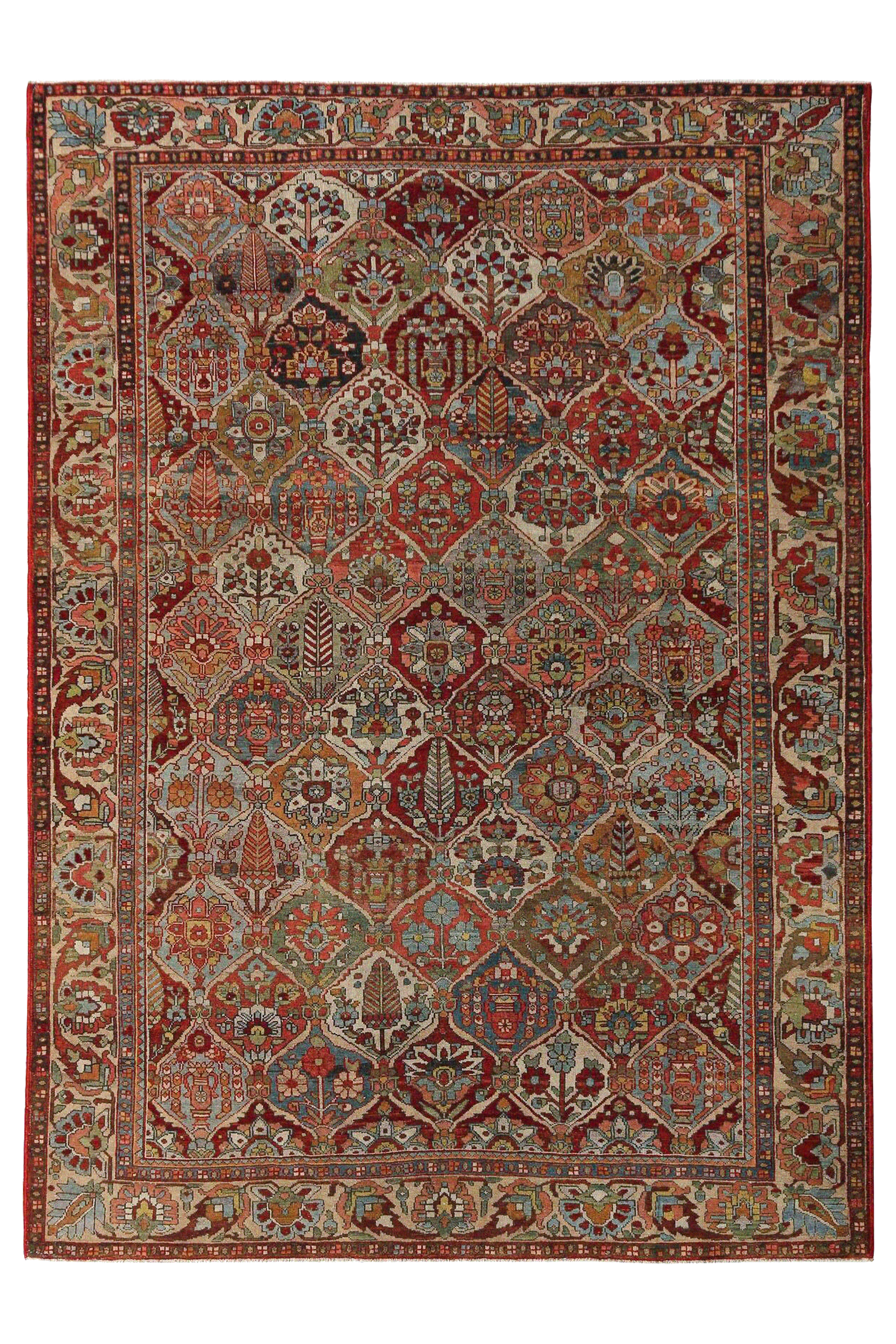 Antique Persian Bakhtiar Traditional Rug 96873