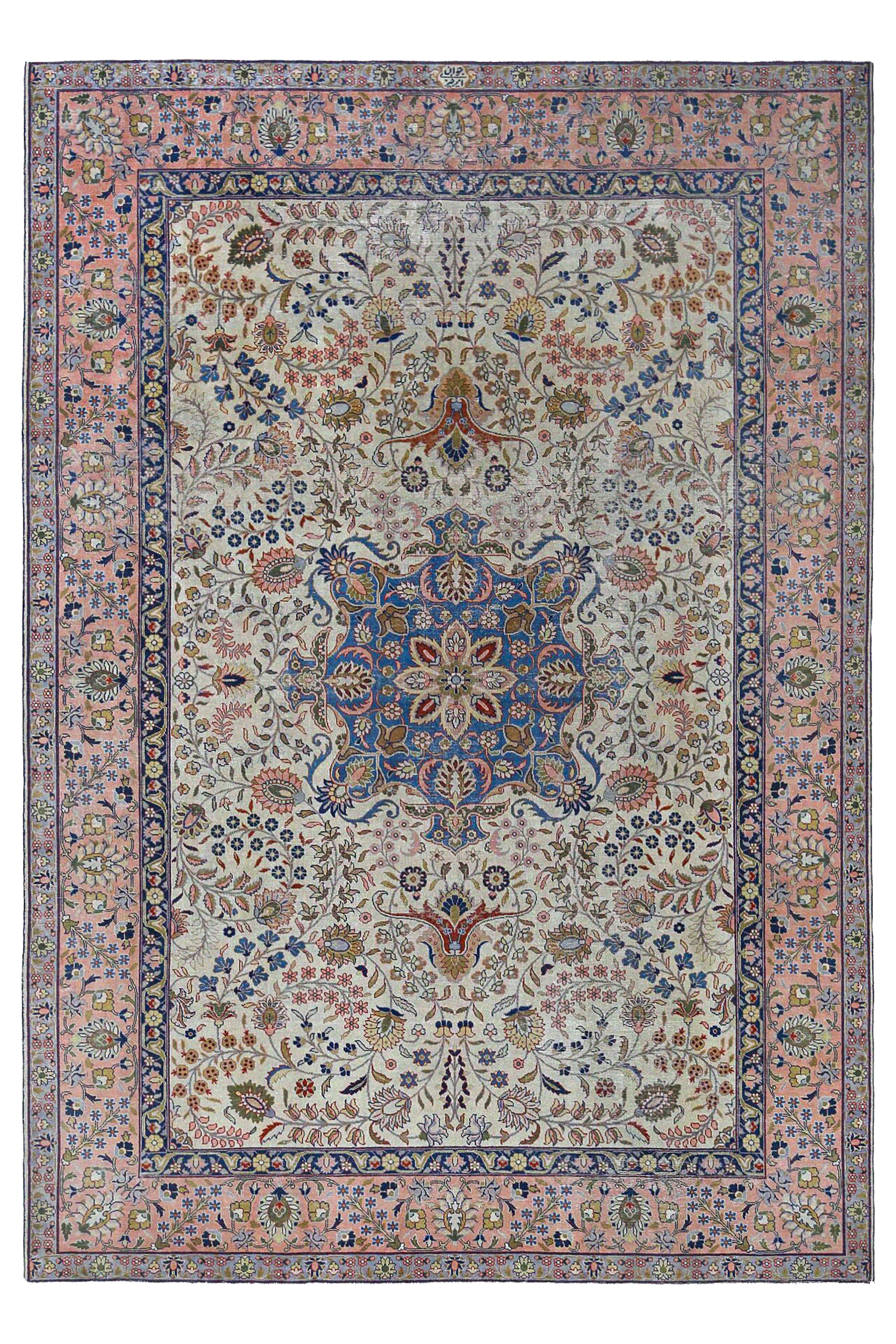 Antique Persian Tabriz Traditional Rug 96875