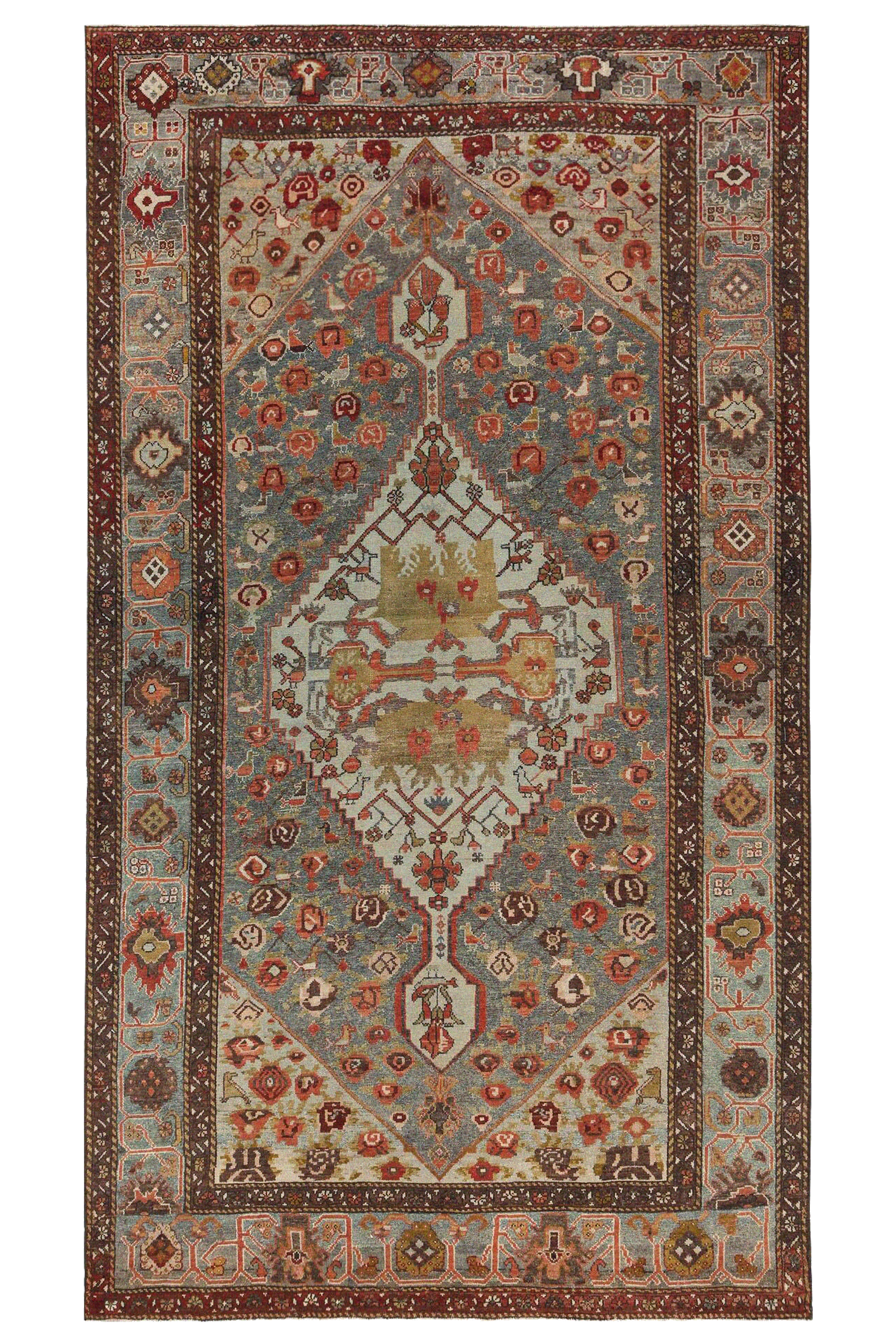 Antique Persian Bakhtiar Traditional Rug 96877