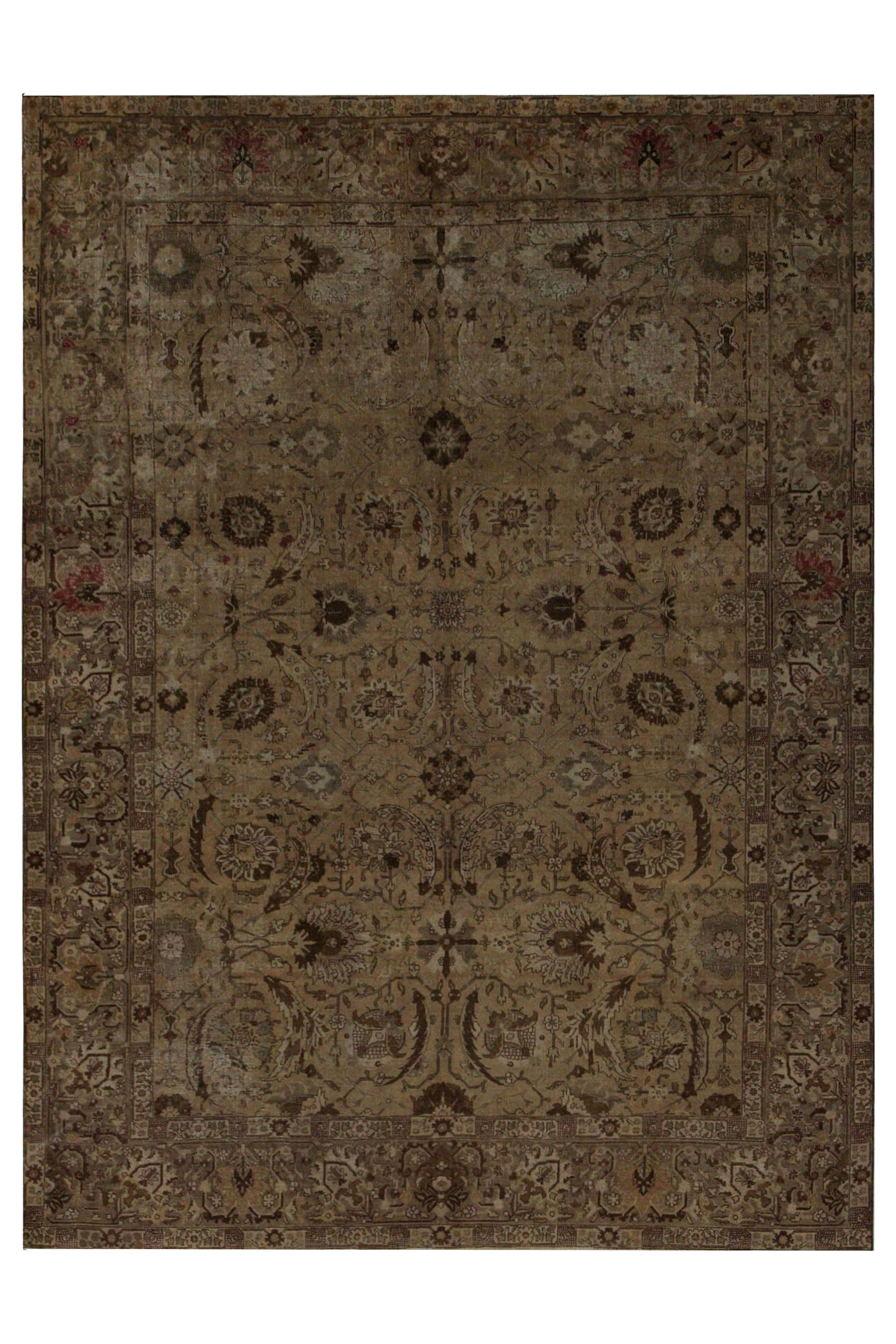 Antique Persian Tabriz Traditional Rug 96883