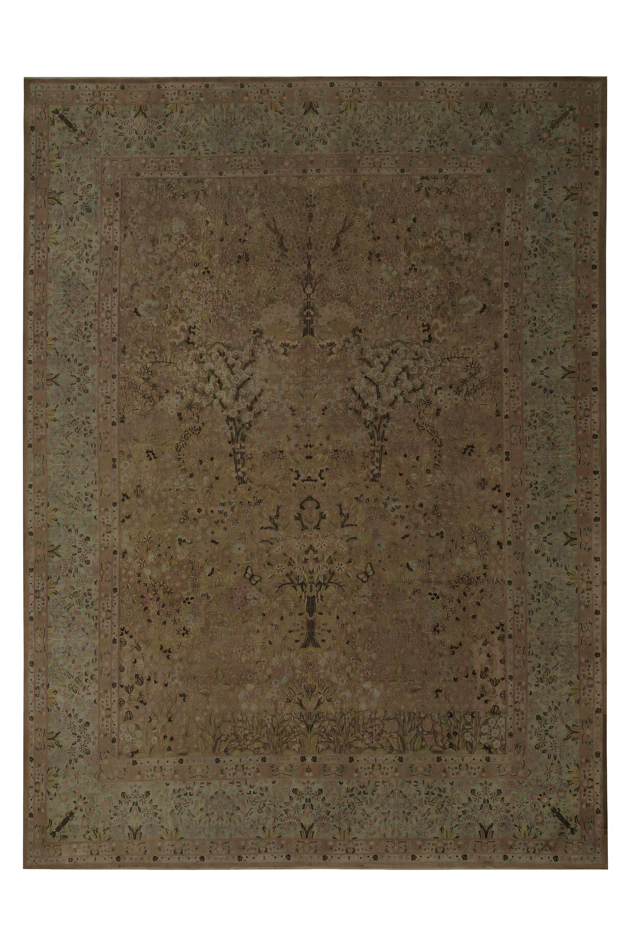 Antique Persian Kerman Traditional Rug 96888