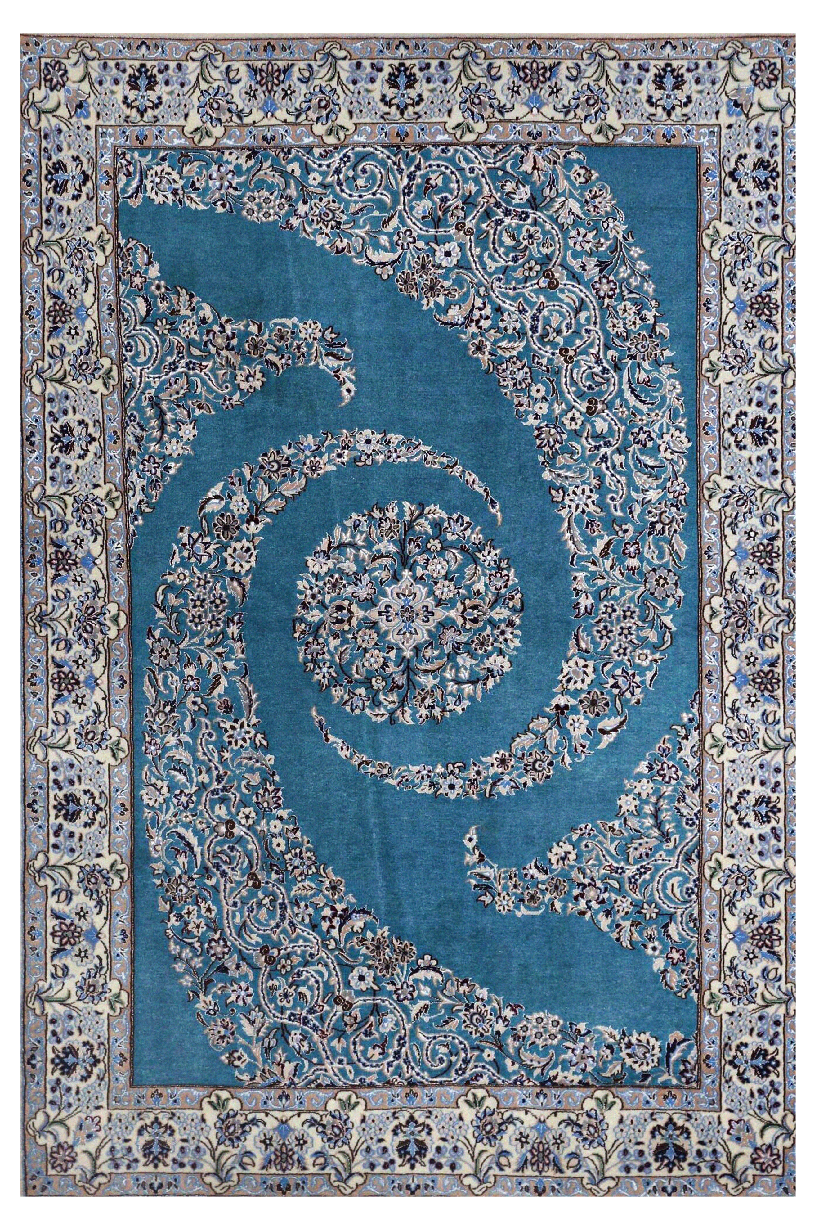 Antique Persian Nain Traditional Rug 96891