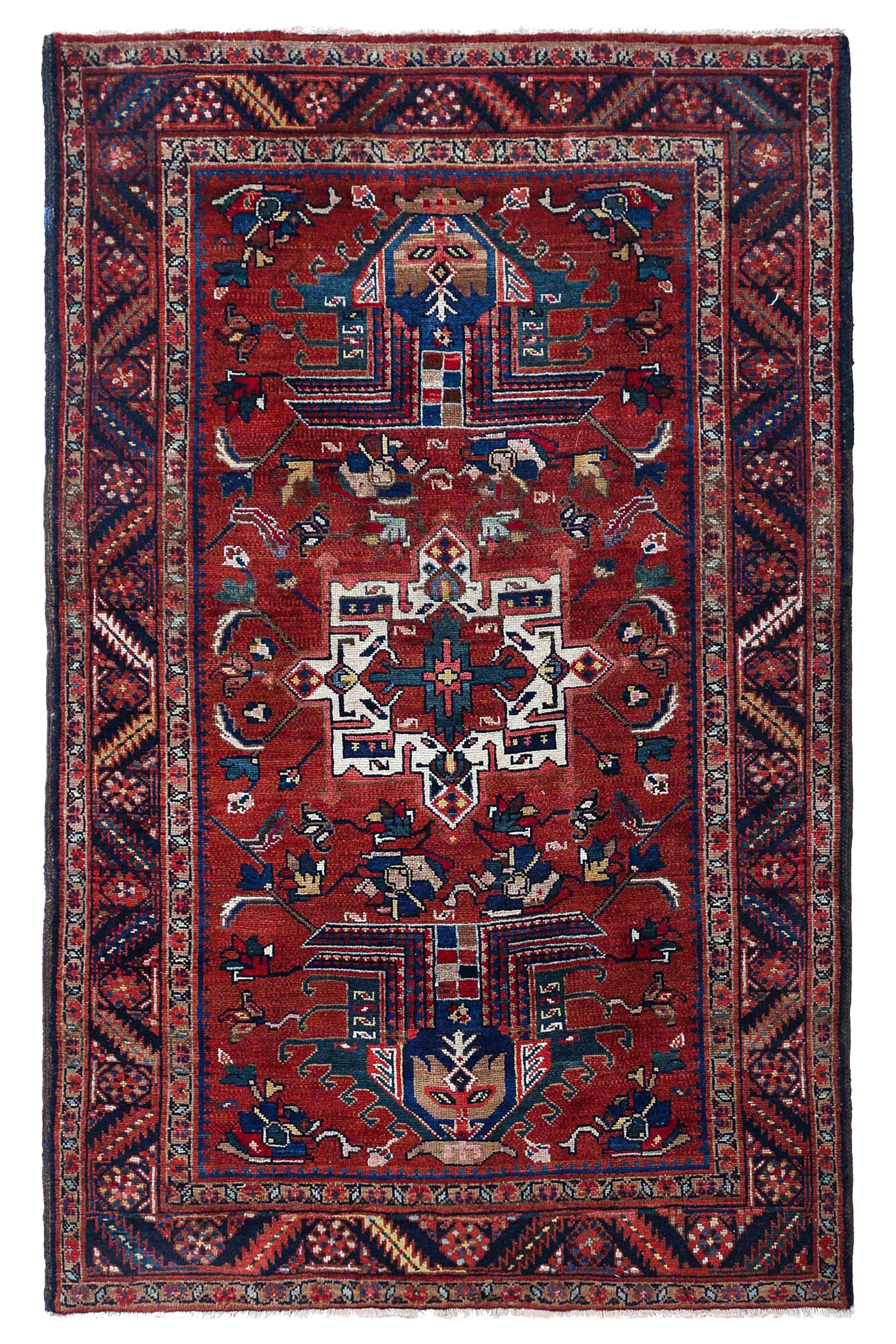 Antique Persian Heriz Traditional Rug 96900