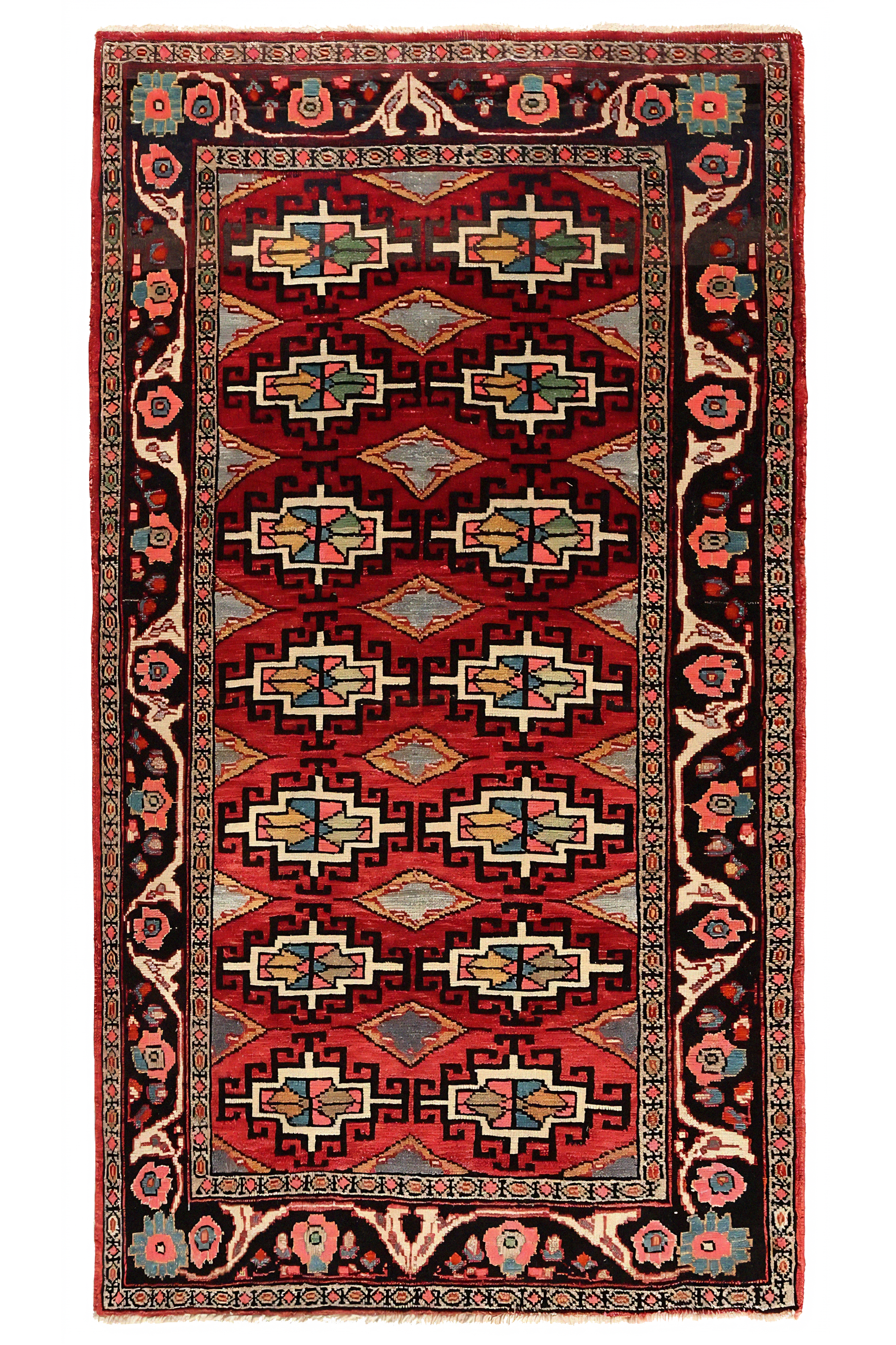 Antique Persian Semnan Traditional Rug 96924