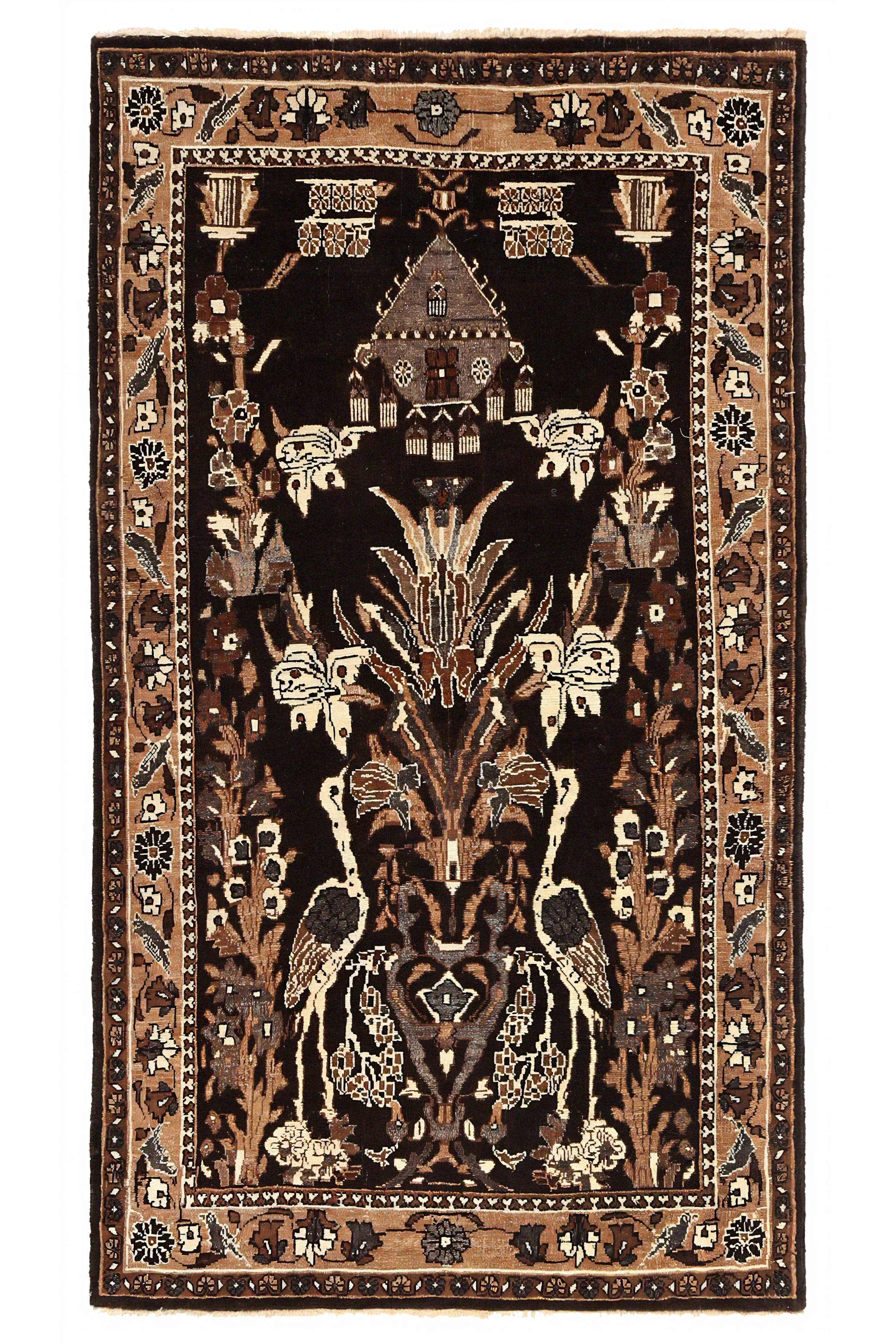 Antique Persian Semnan Traditional Rug 96925