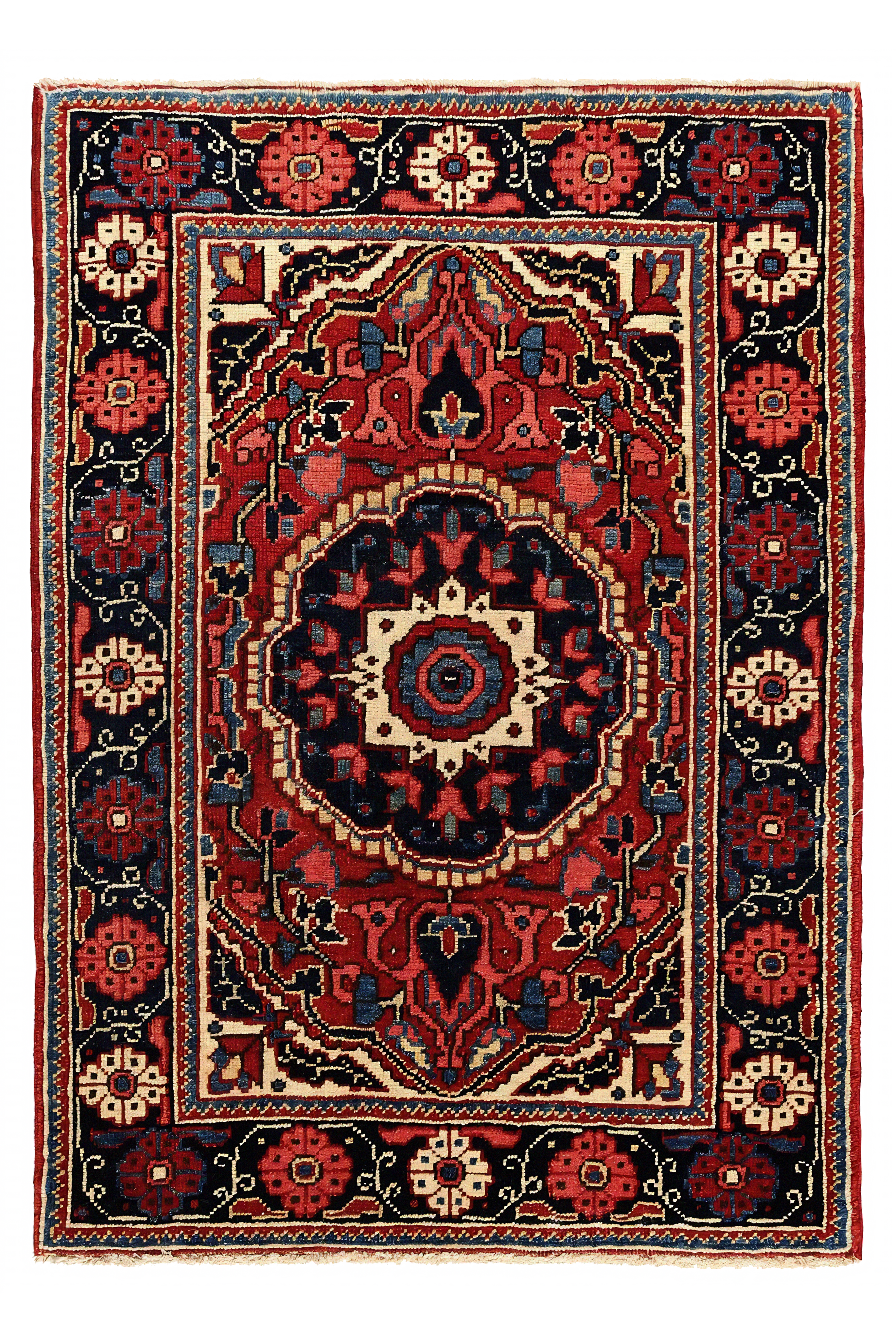 Antique Persian Heriz Traditional Rug 96929