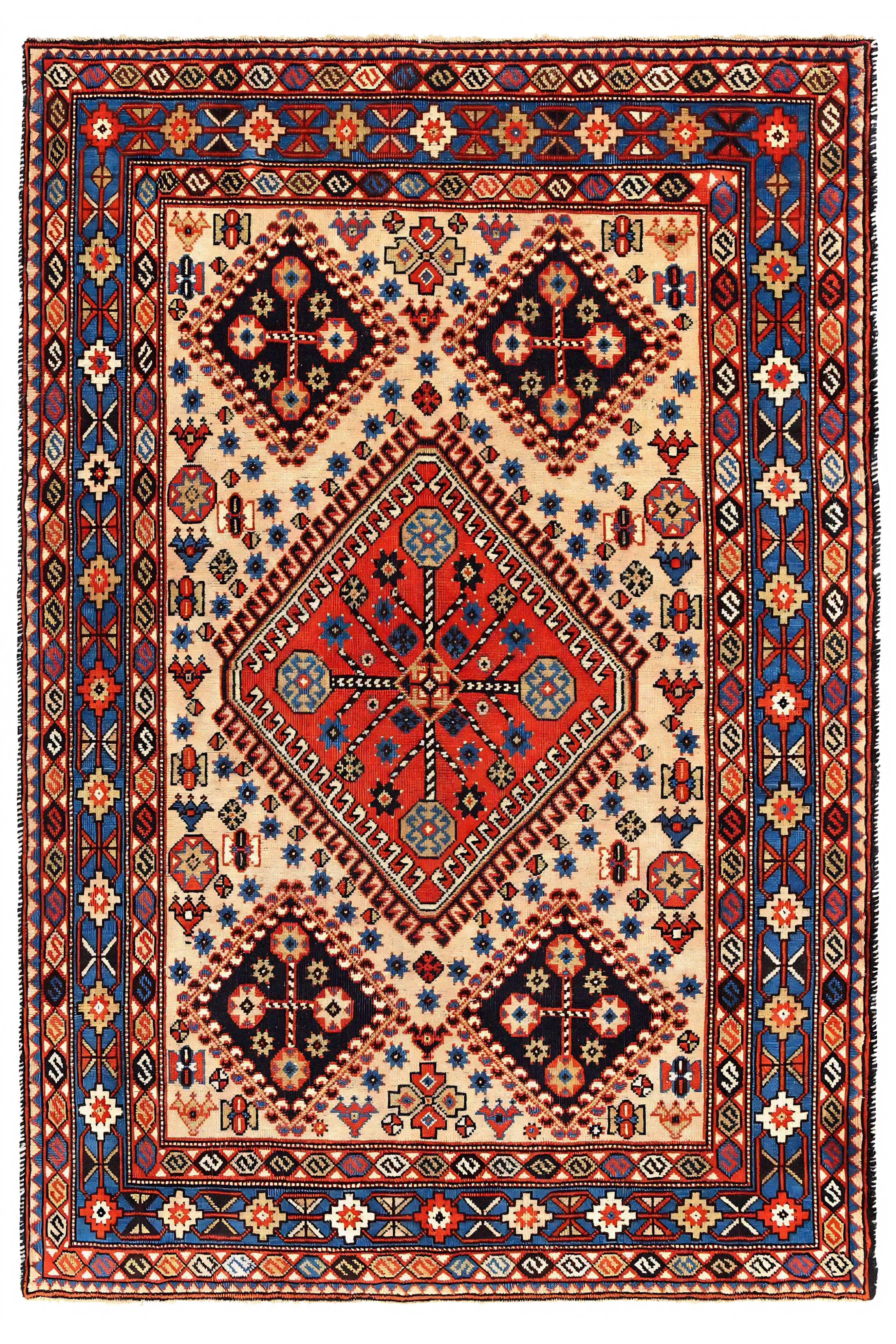 Antique Persian Shiraz Traditional Rug 96940