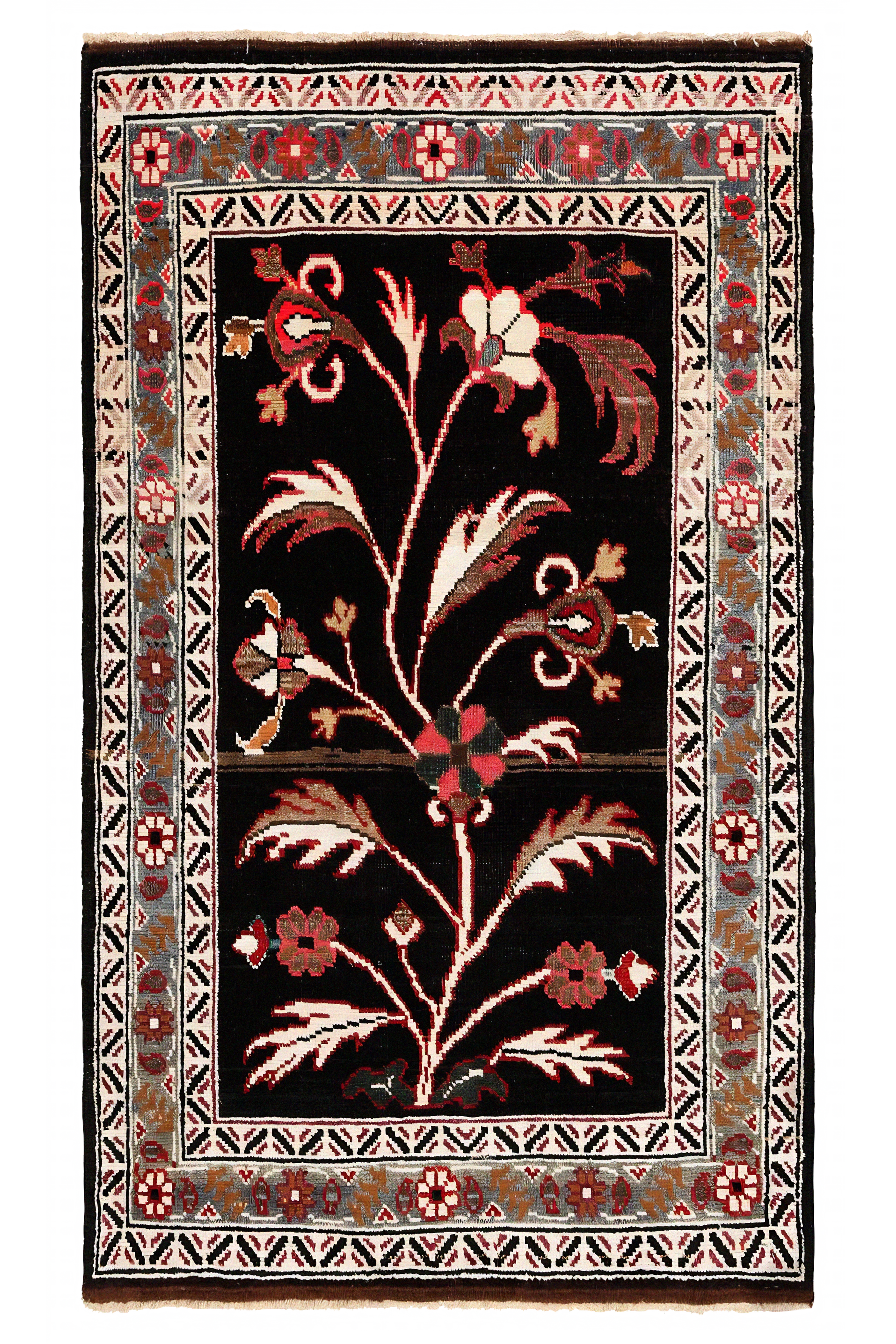 Antique Persian Semnan Traditional Rug 96947