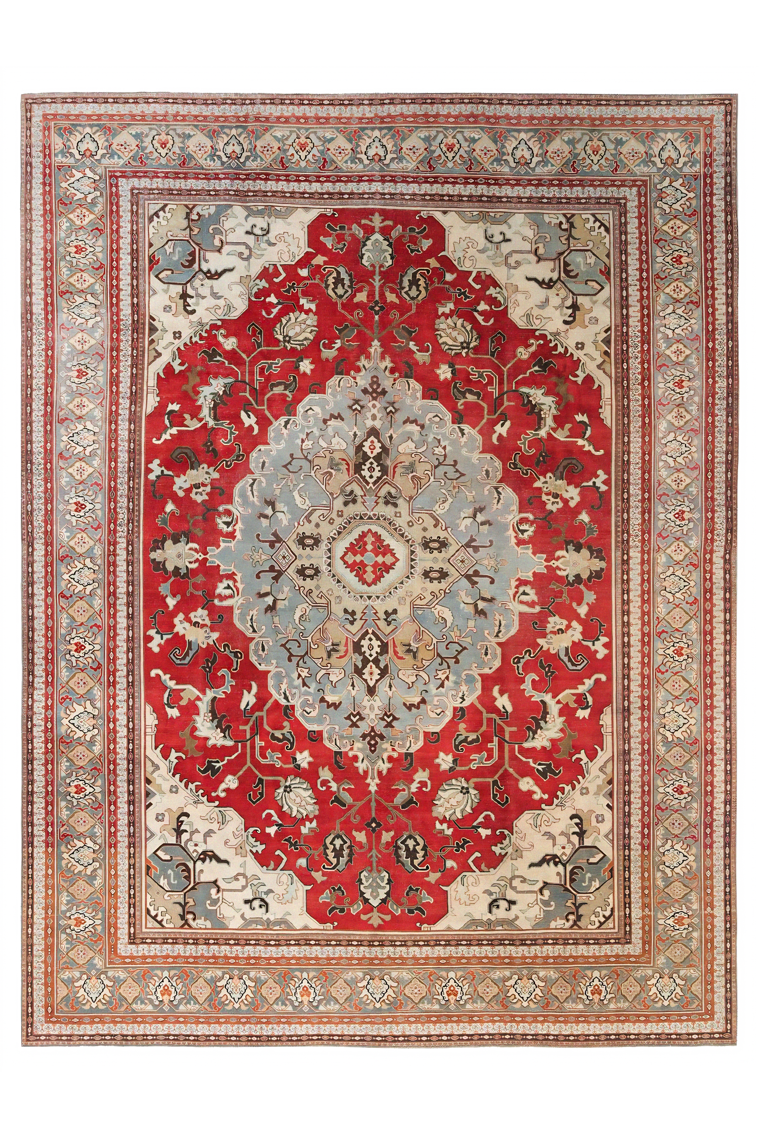 Antique Persian Tabriz Traditional Rug 96952