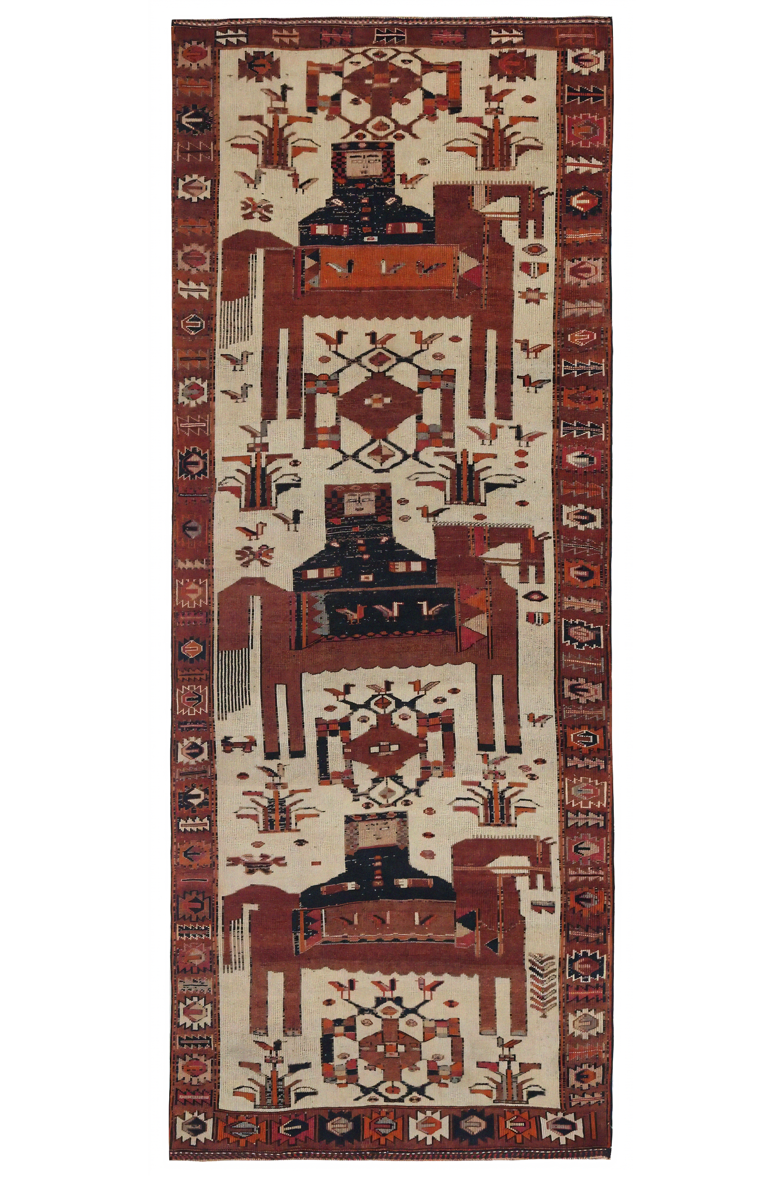 Antique Persian Shiraz Traditional Rug 96970