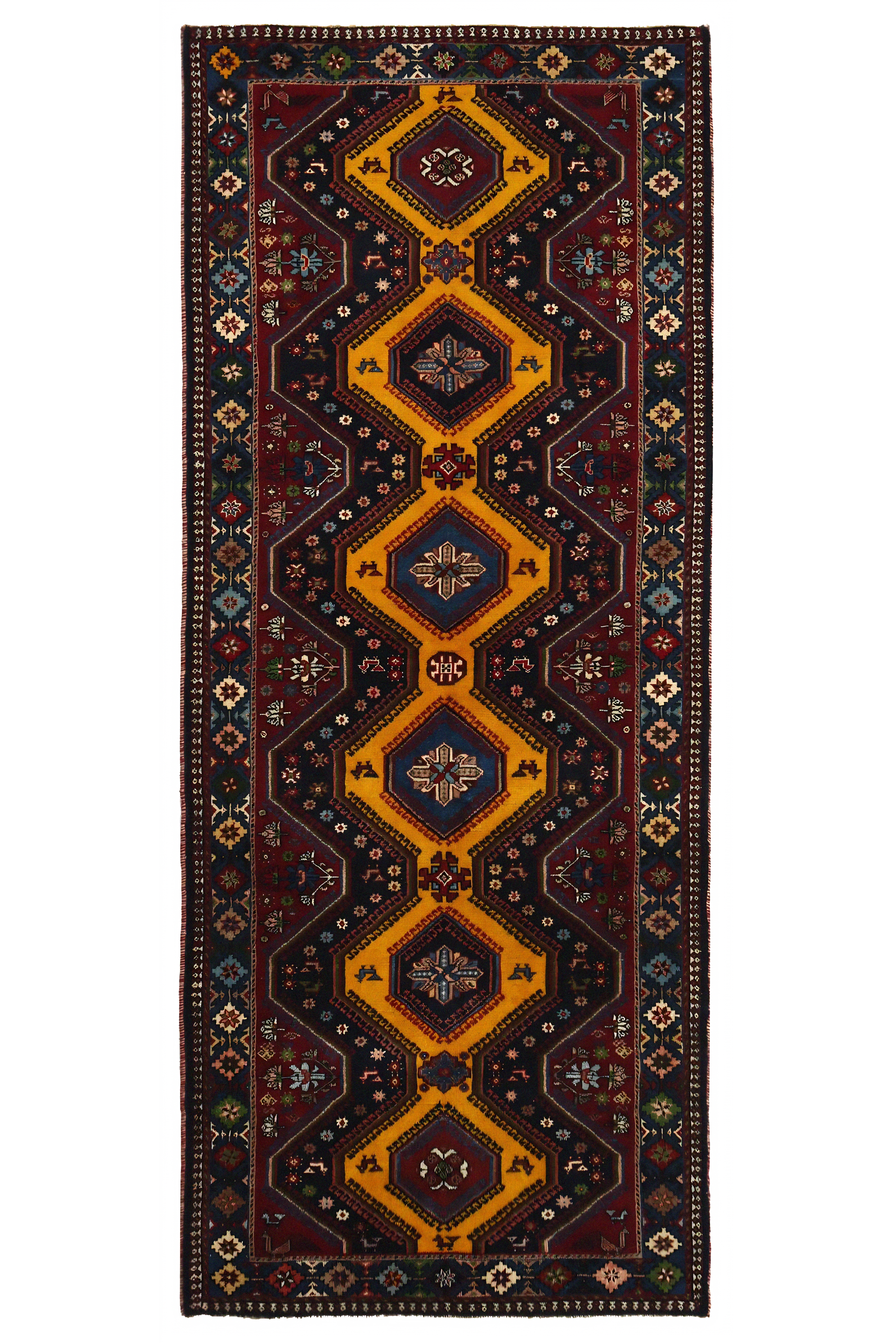 Antique Persian Shiraz Traditional Rug 96975