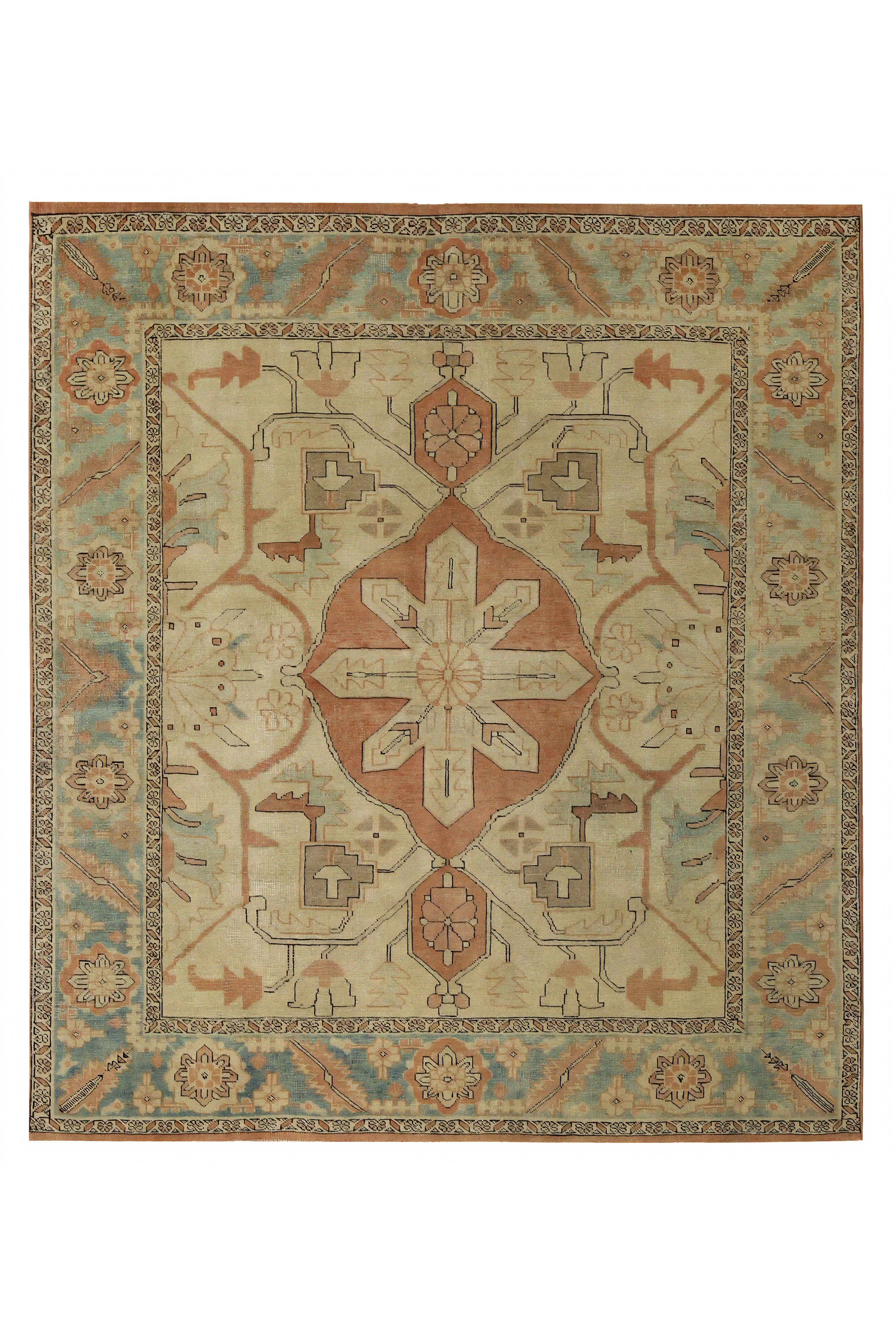 Antique Persian Heriz Traditional Rug 96976