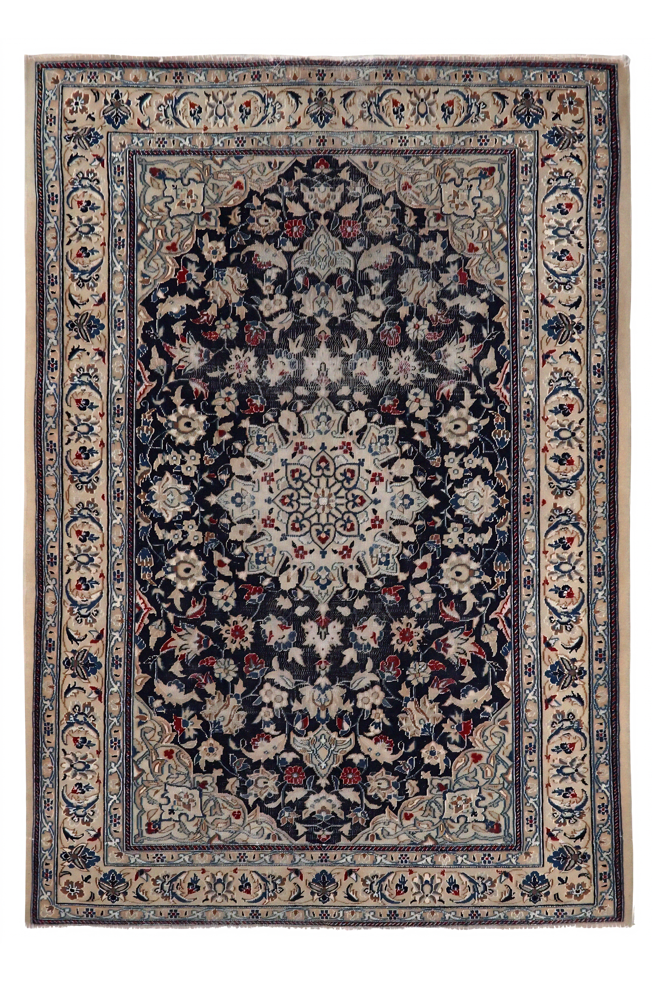 Antique Persian Nain Traditional Rug 97050