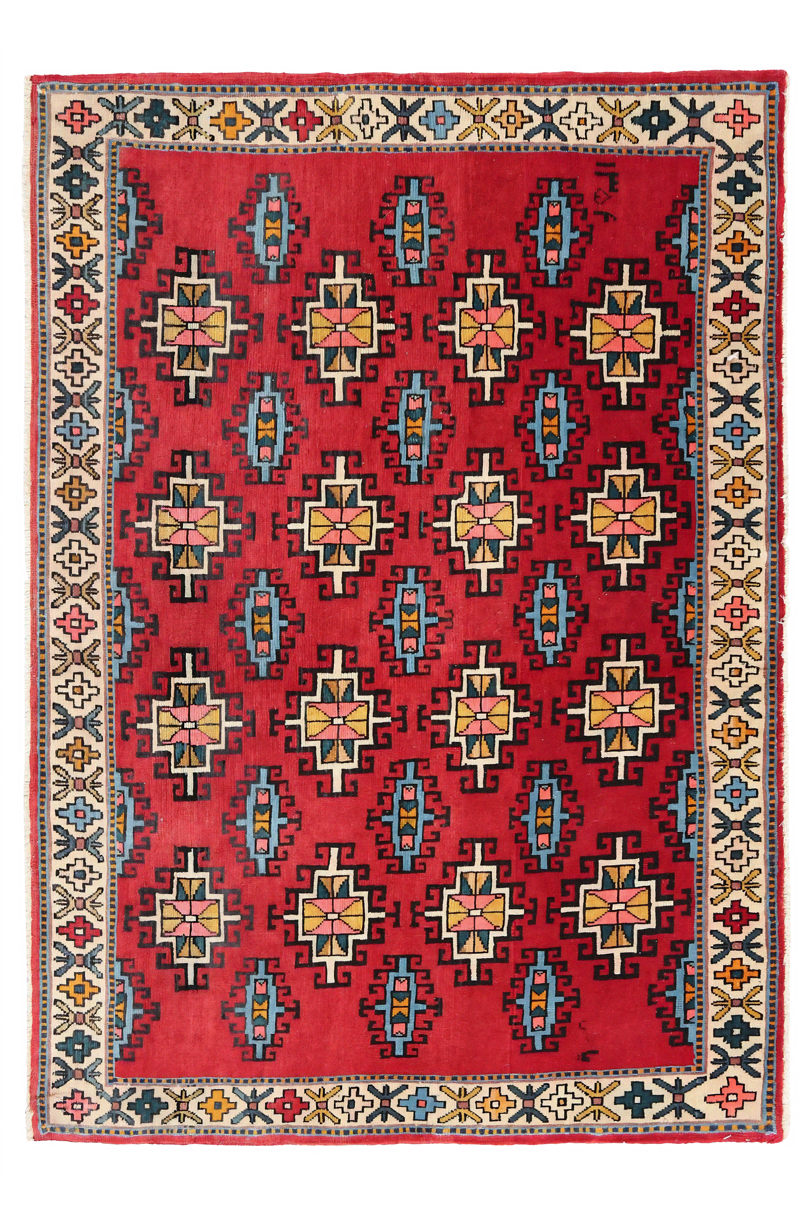 Antique Persian Semnan Traditional Rug 97051