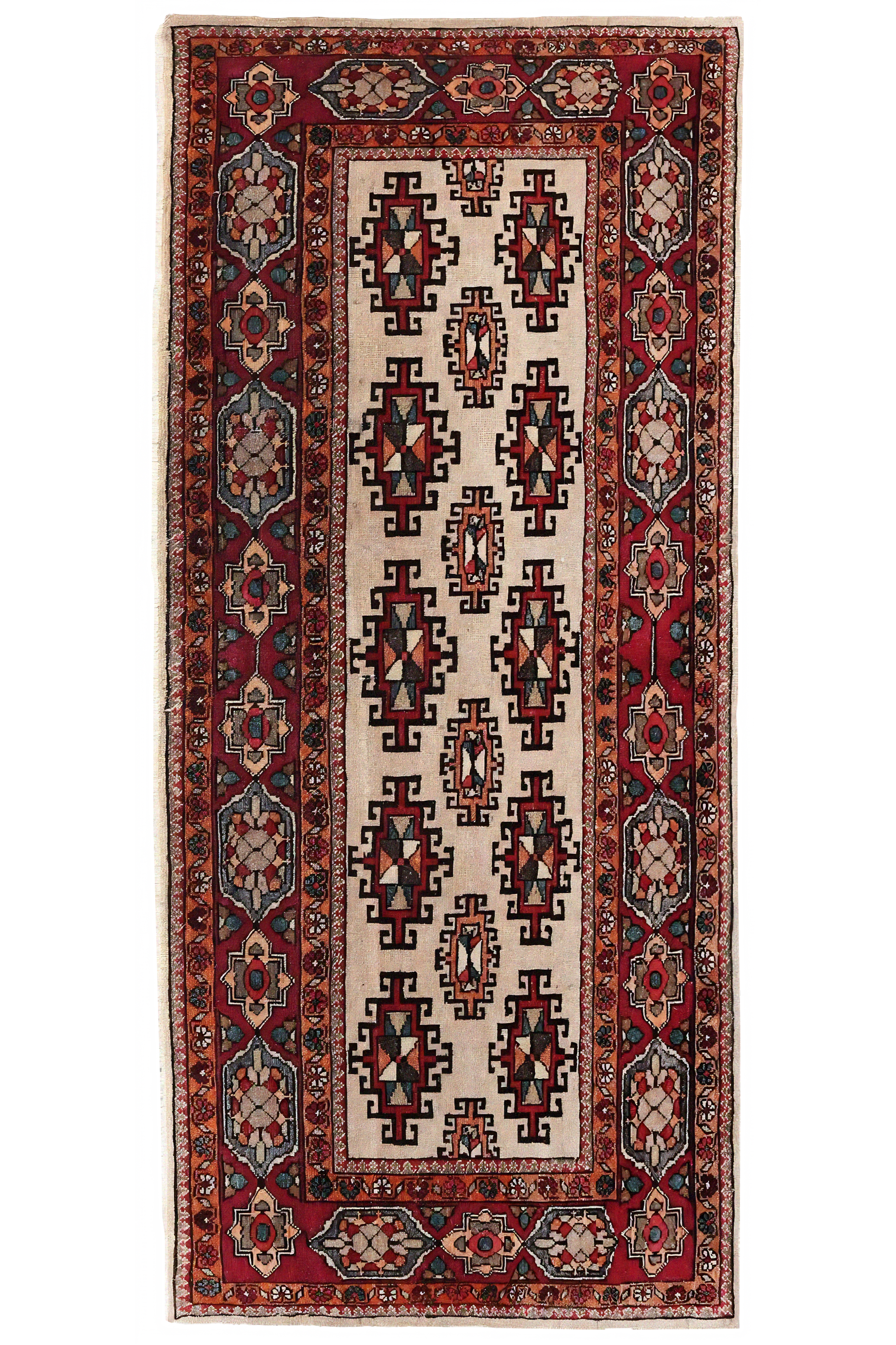 Antique Persian Semnan Traditional Rug 97056