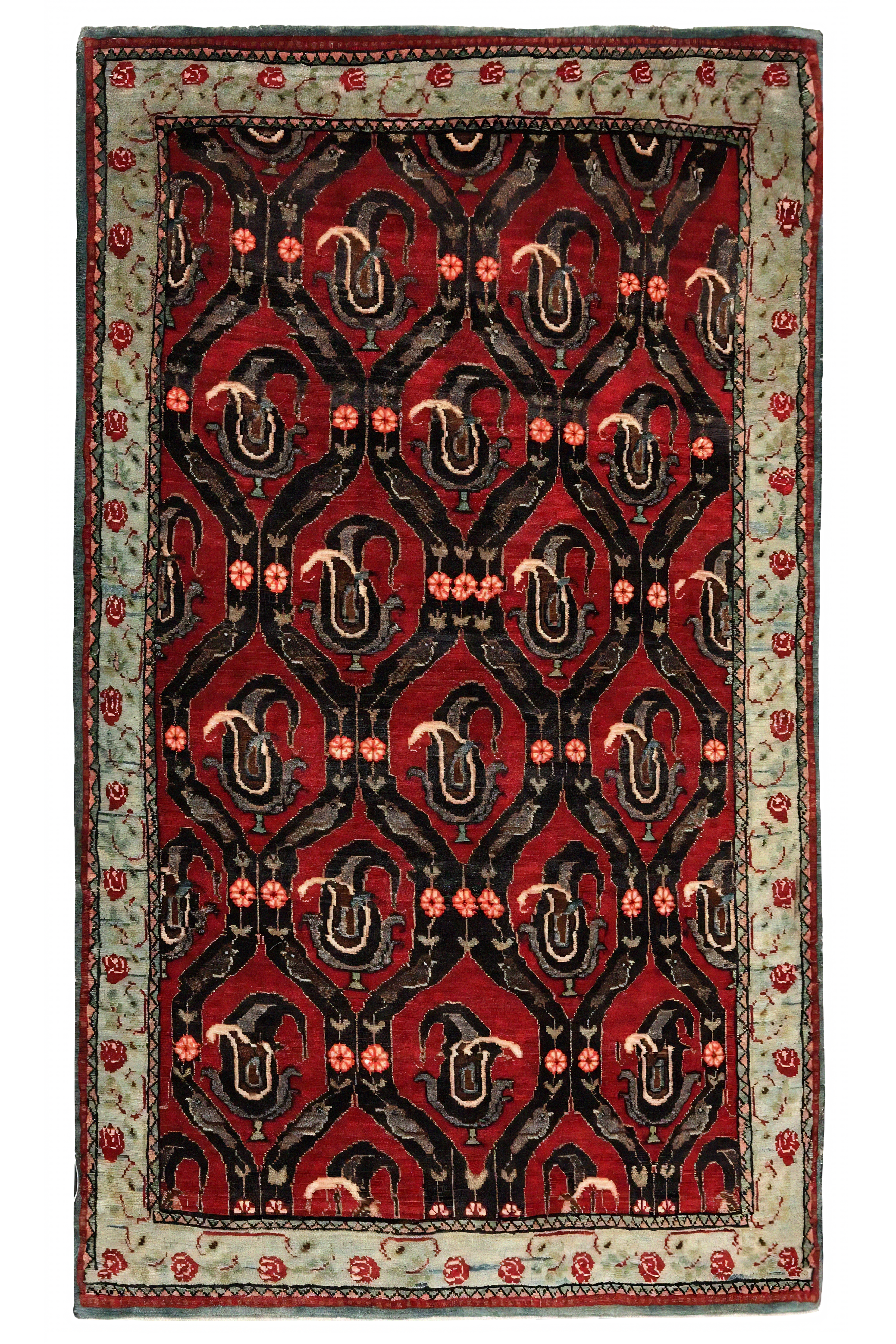 Antique Persian Semnan Traditional Rug 97057