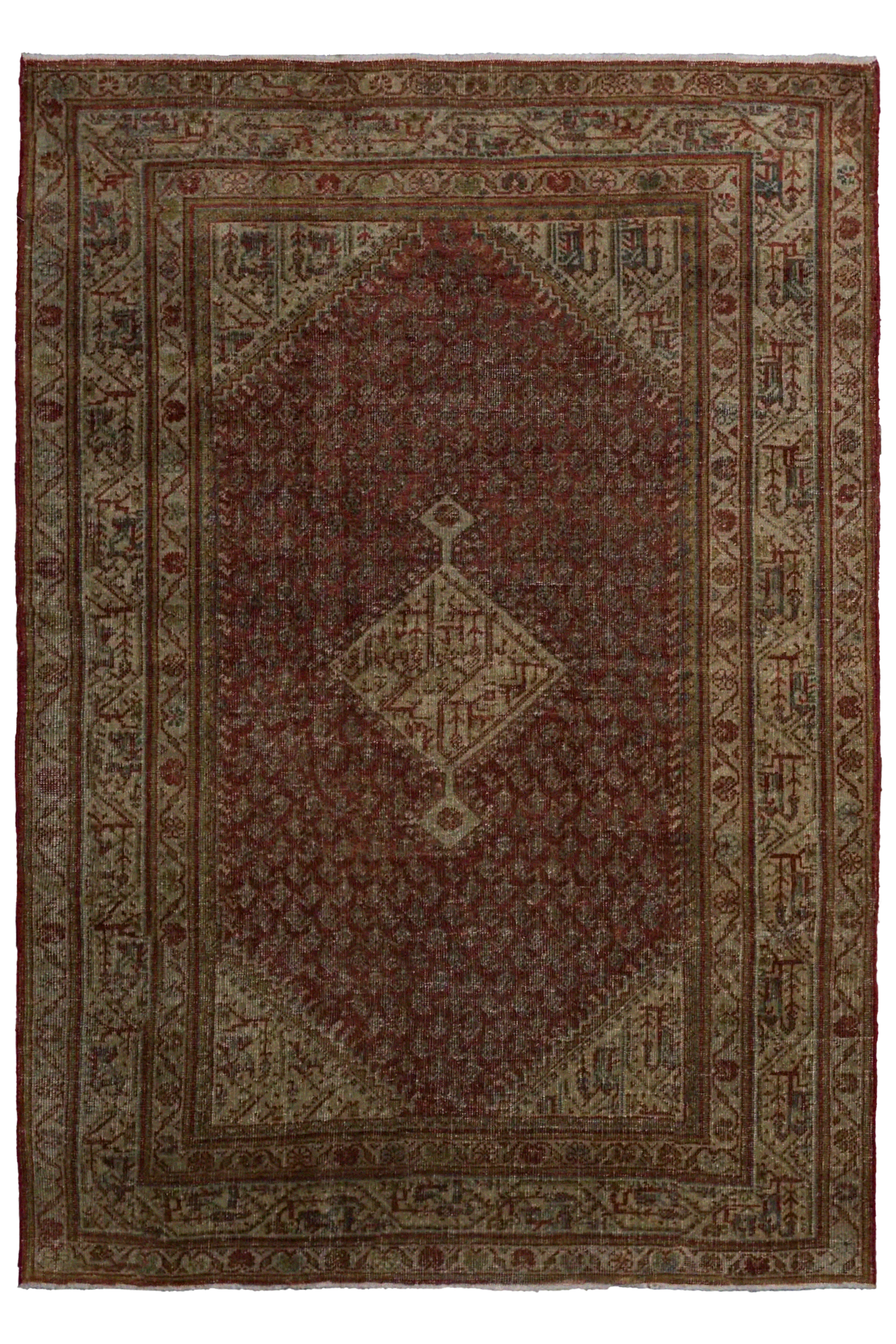 Antique Persian Mahal Traditional Rug 97061