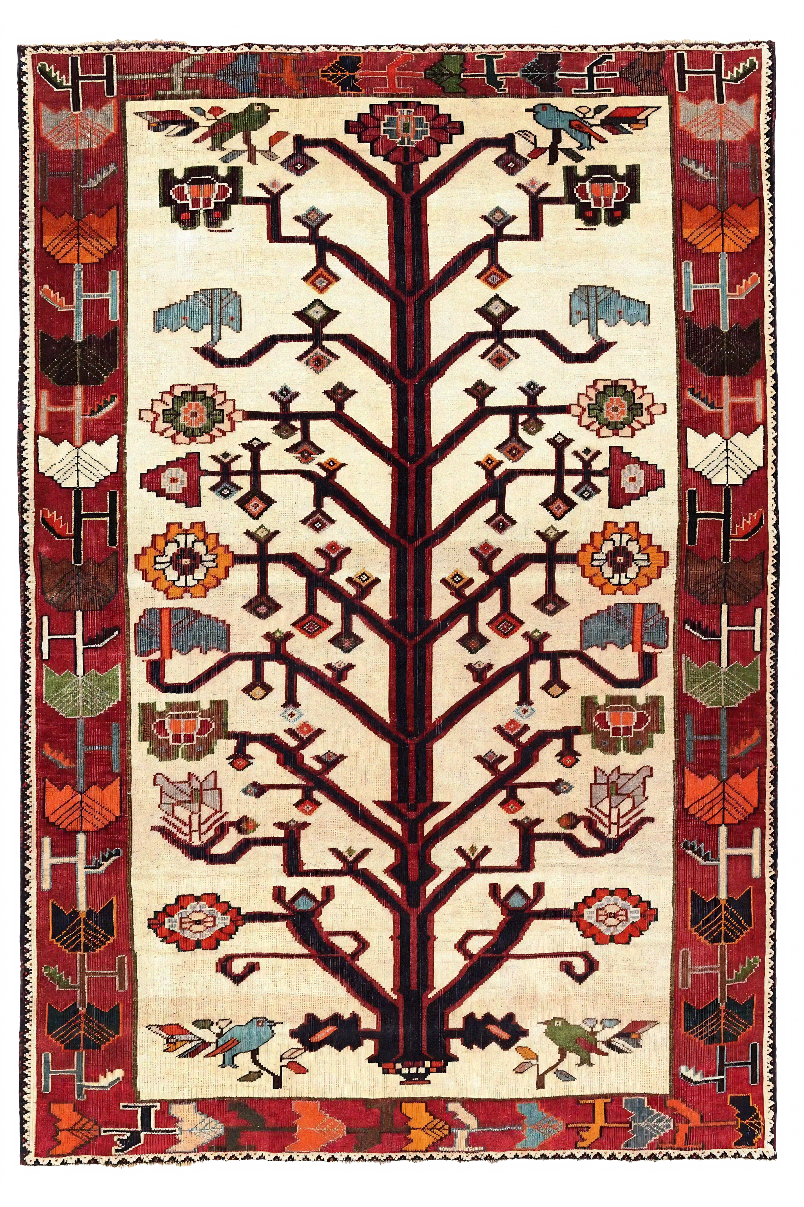 Antique Persian Gabbeh Traditional Rug 97063