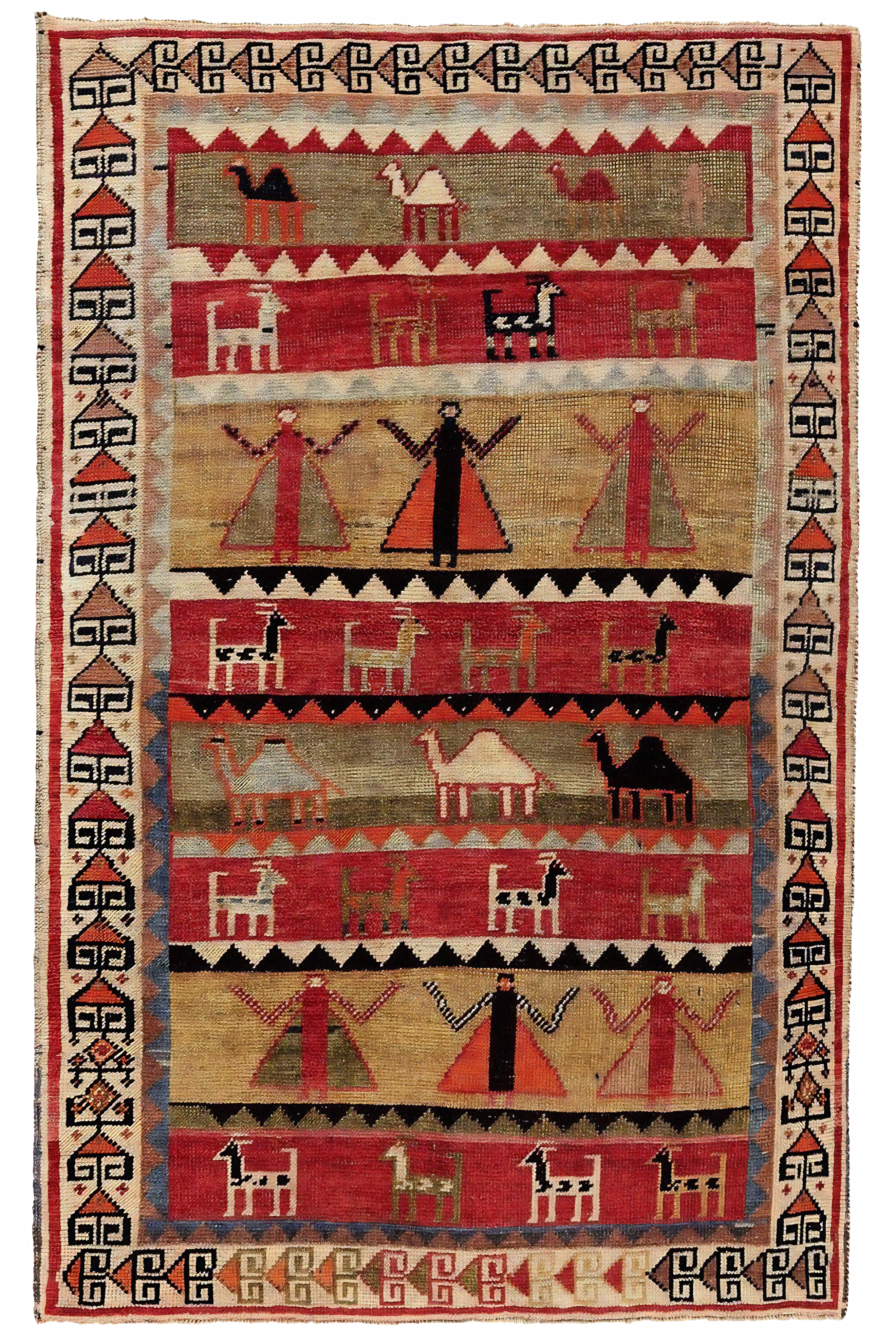 Antique Persian Gabbeh Tribal Rug 97067