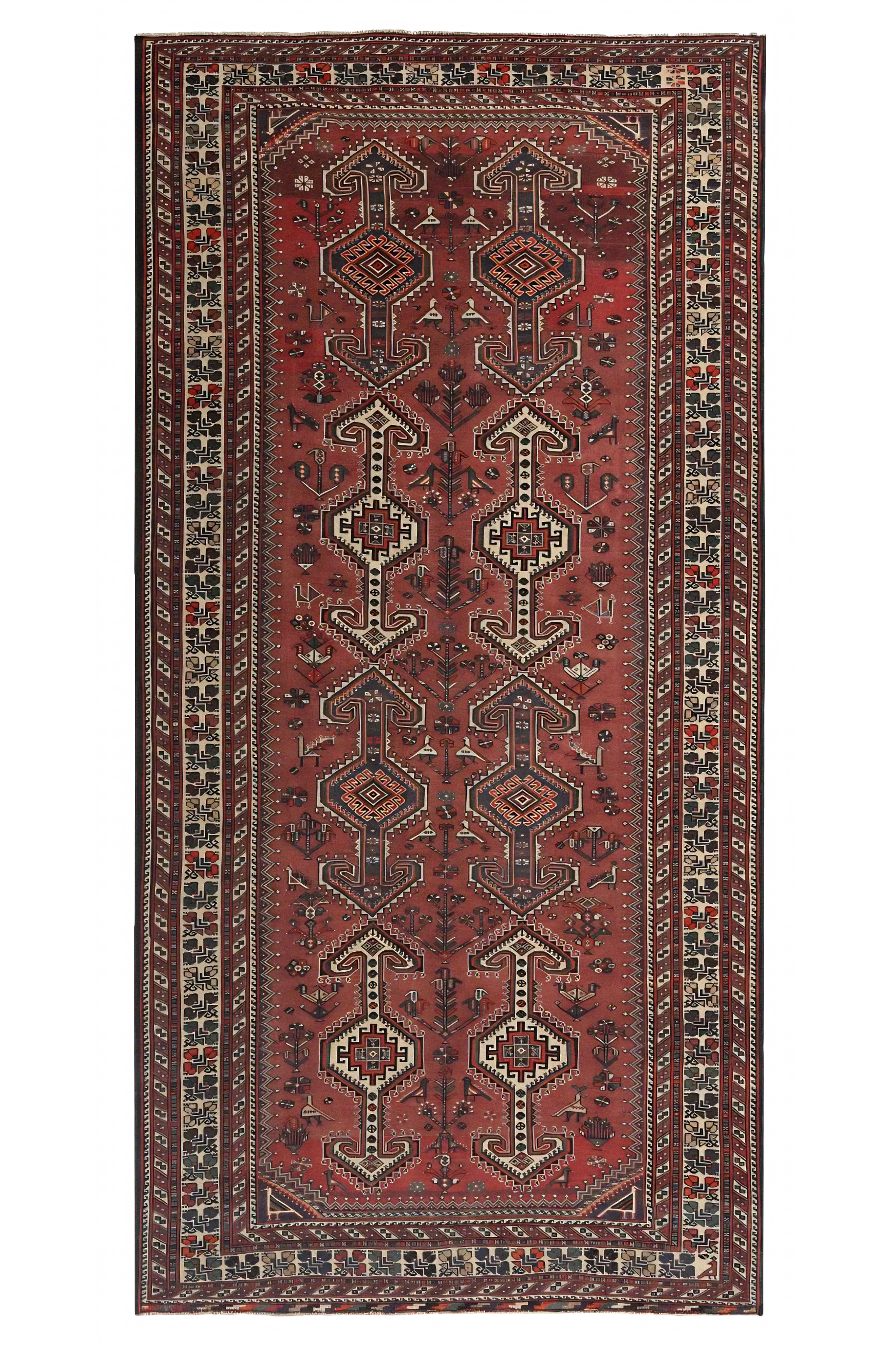 Antique Persian Bakhtiar Traditional Rug 97105