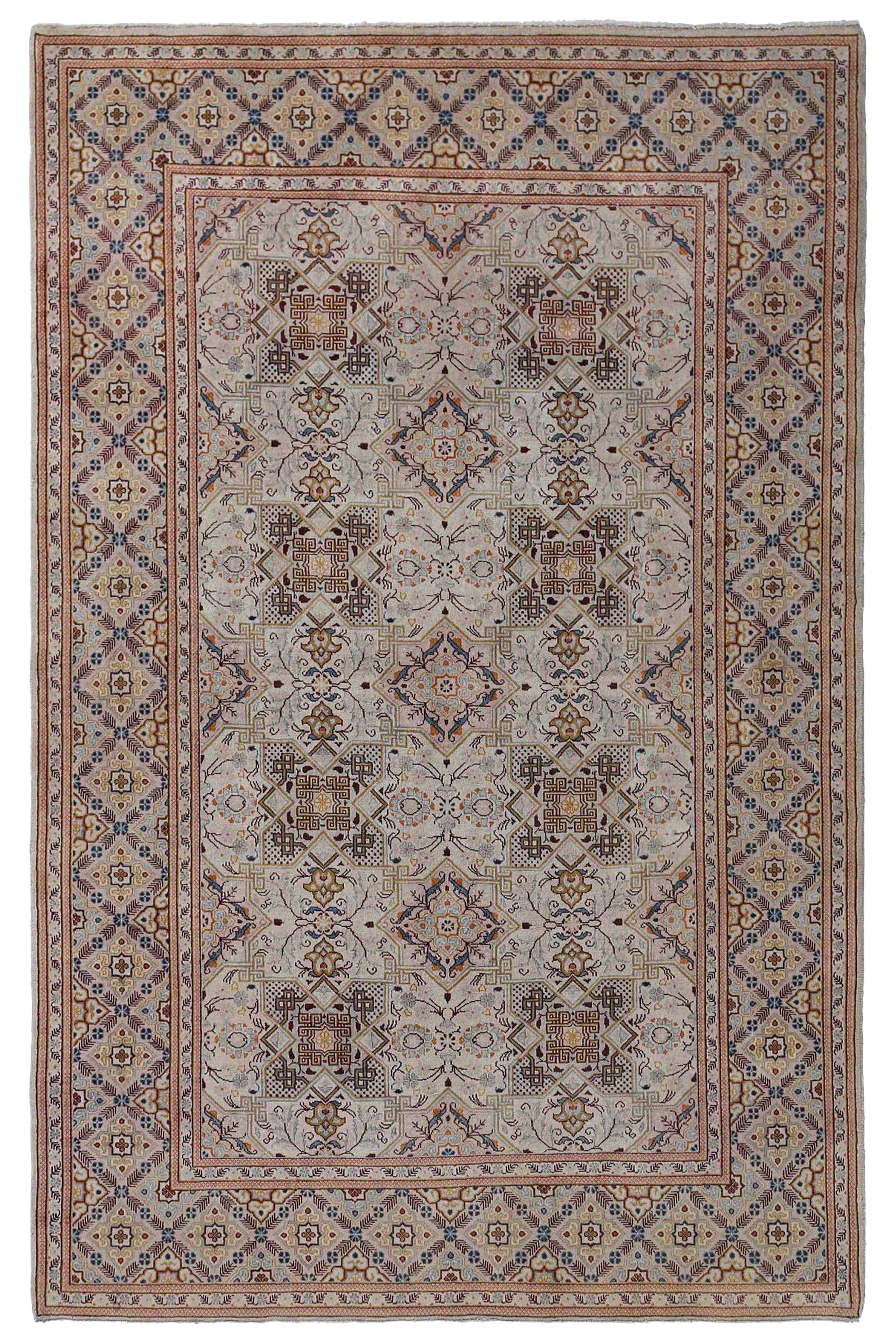 Antique Persian Kashan Traditional Rug 97108