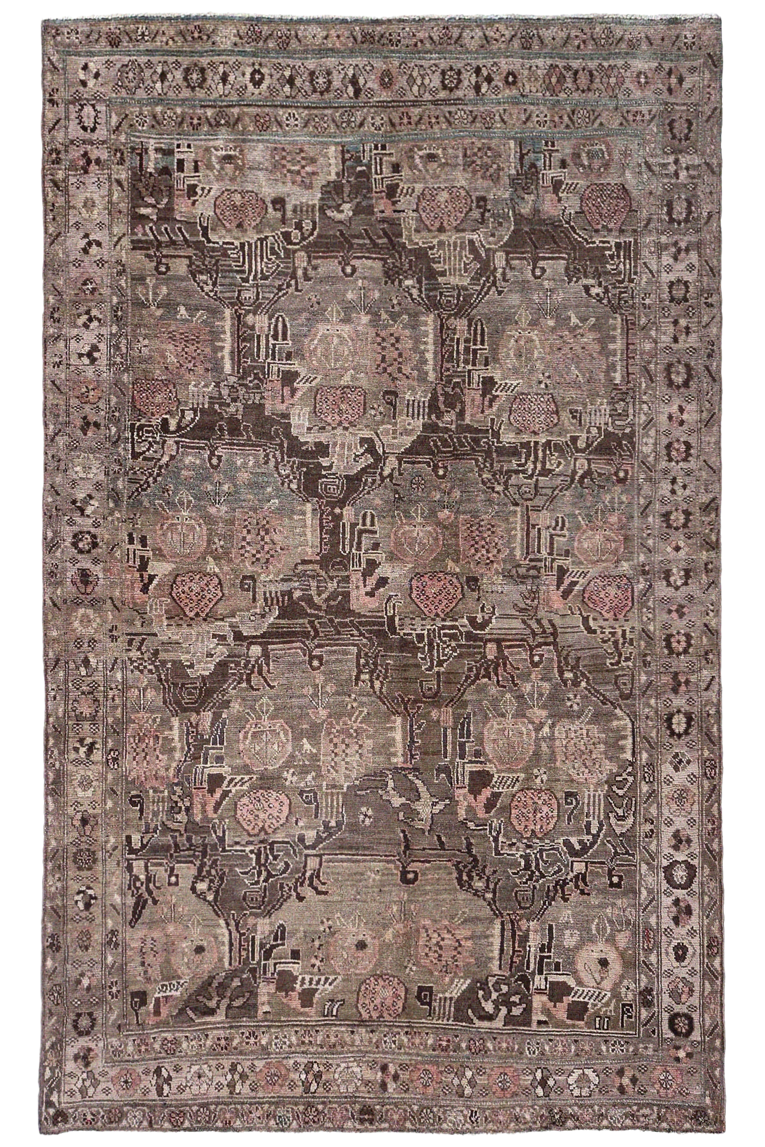 Antique Persian Bijar Traditional Rug 97109
