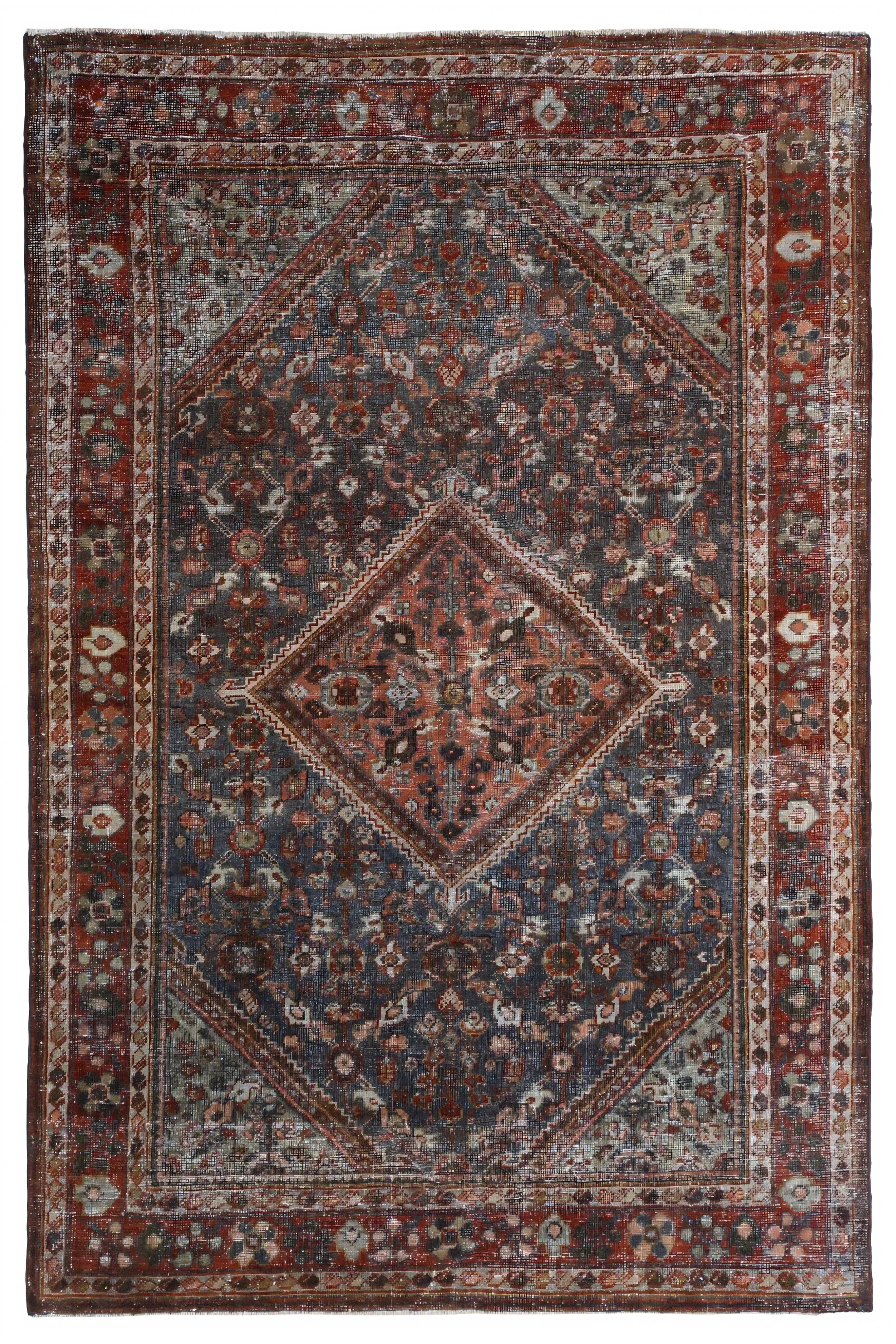 Antique Persian Mahal Traditional Rug 97116