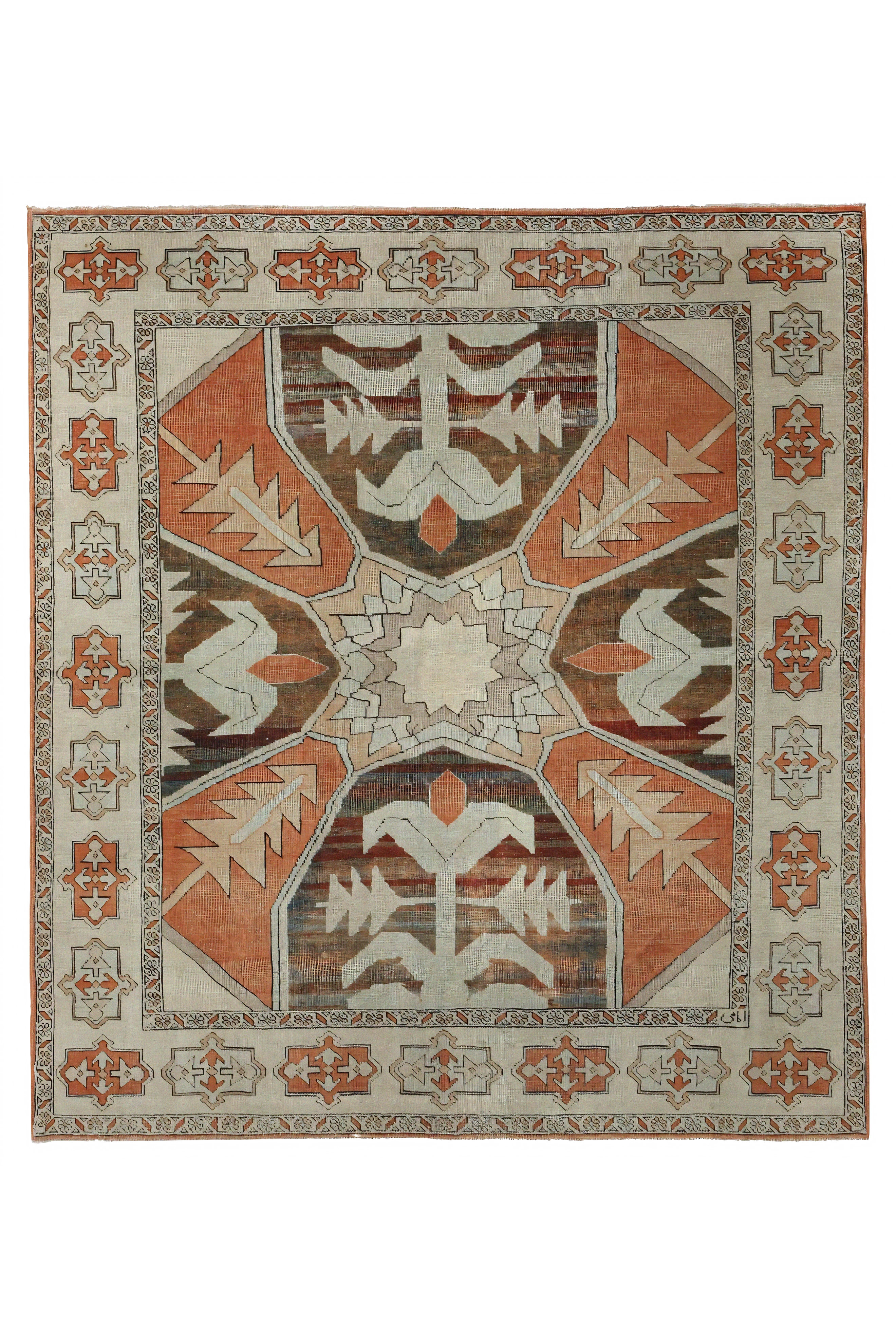 Antique Persian Heriz Transitional Rug 97151