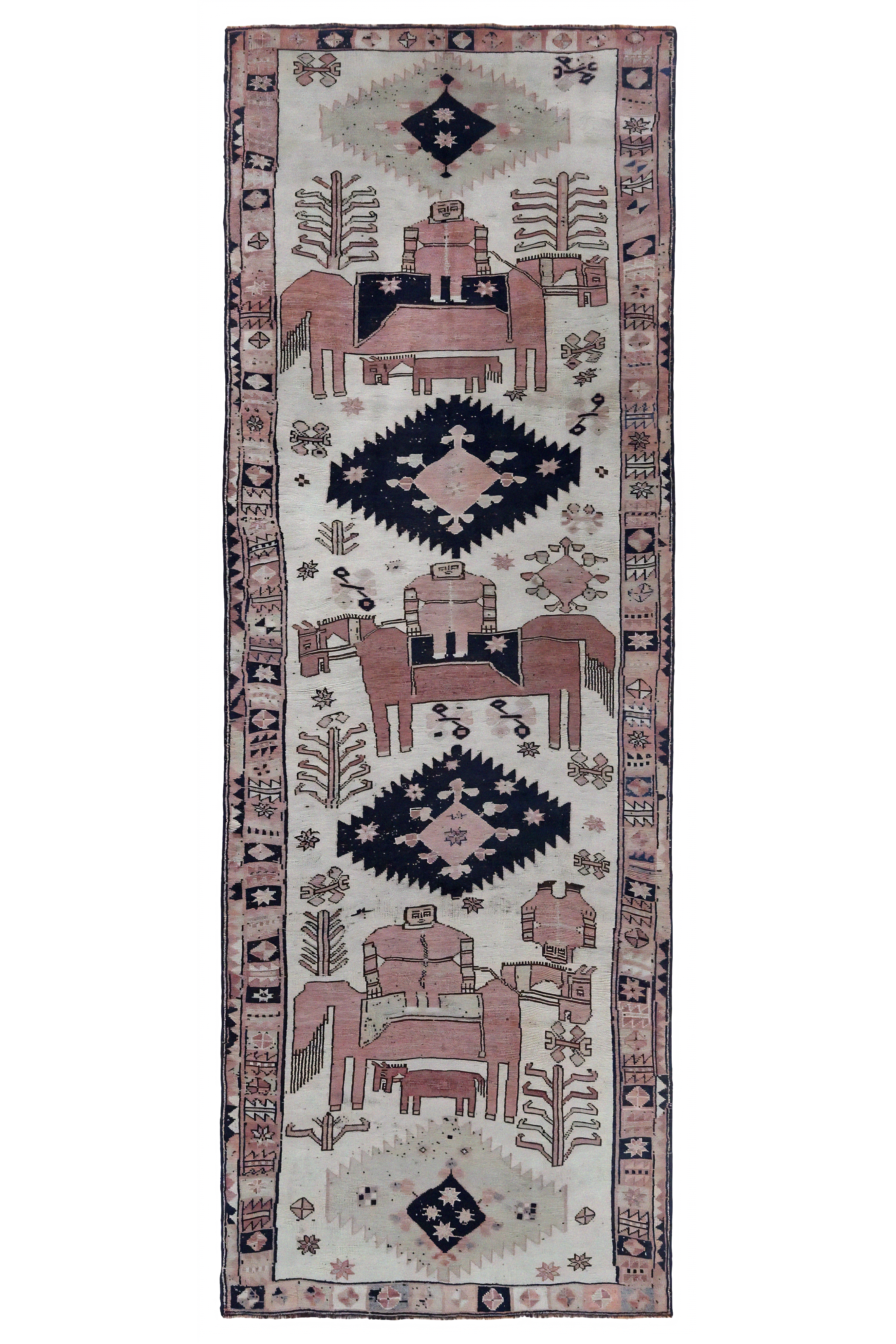 Antique Persian Shiraz Traditional Rug 97156