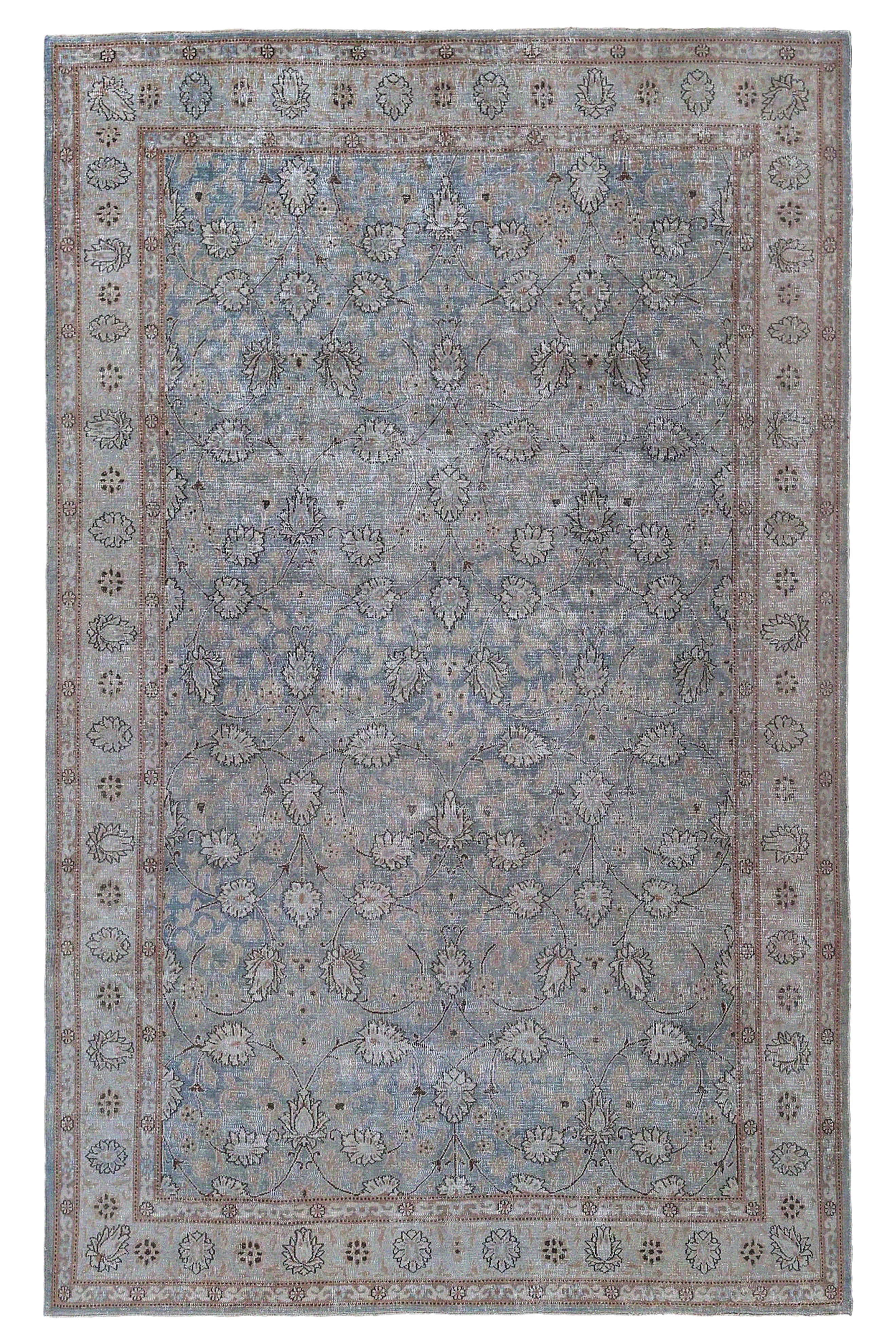 Antique Persian Mashad Traditional Rug 97157
